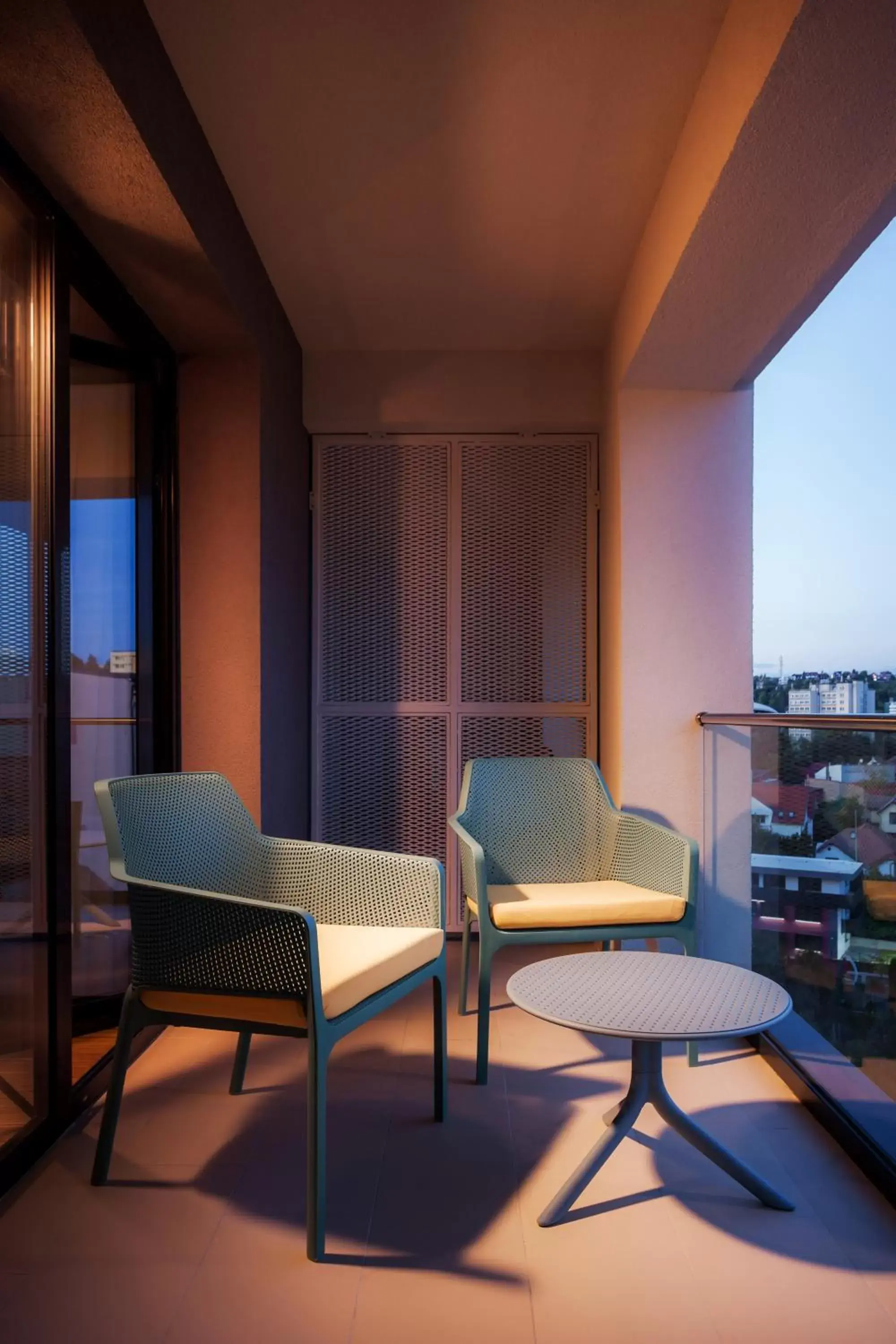 Balcony/Terrace, Seating Area in Hotel Platinia