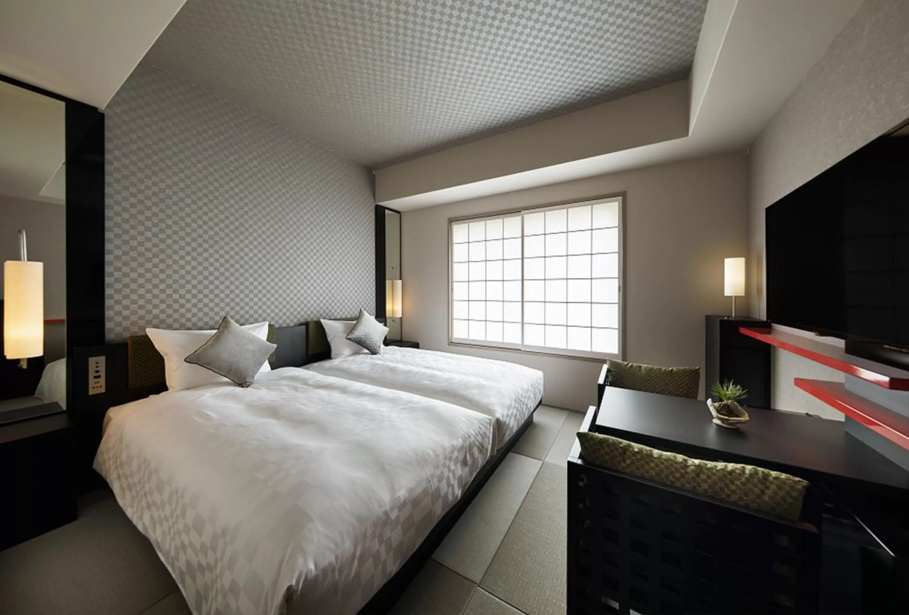 Bed in Hotel Resol Trinity Kyoto