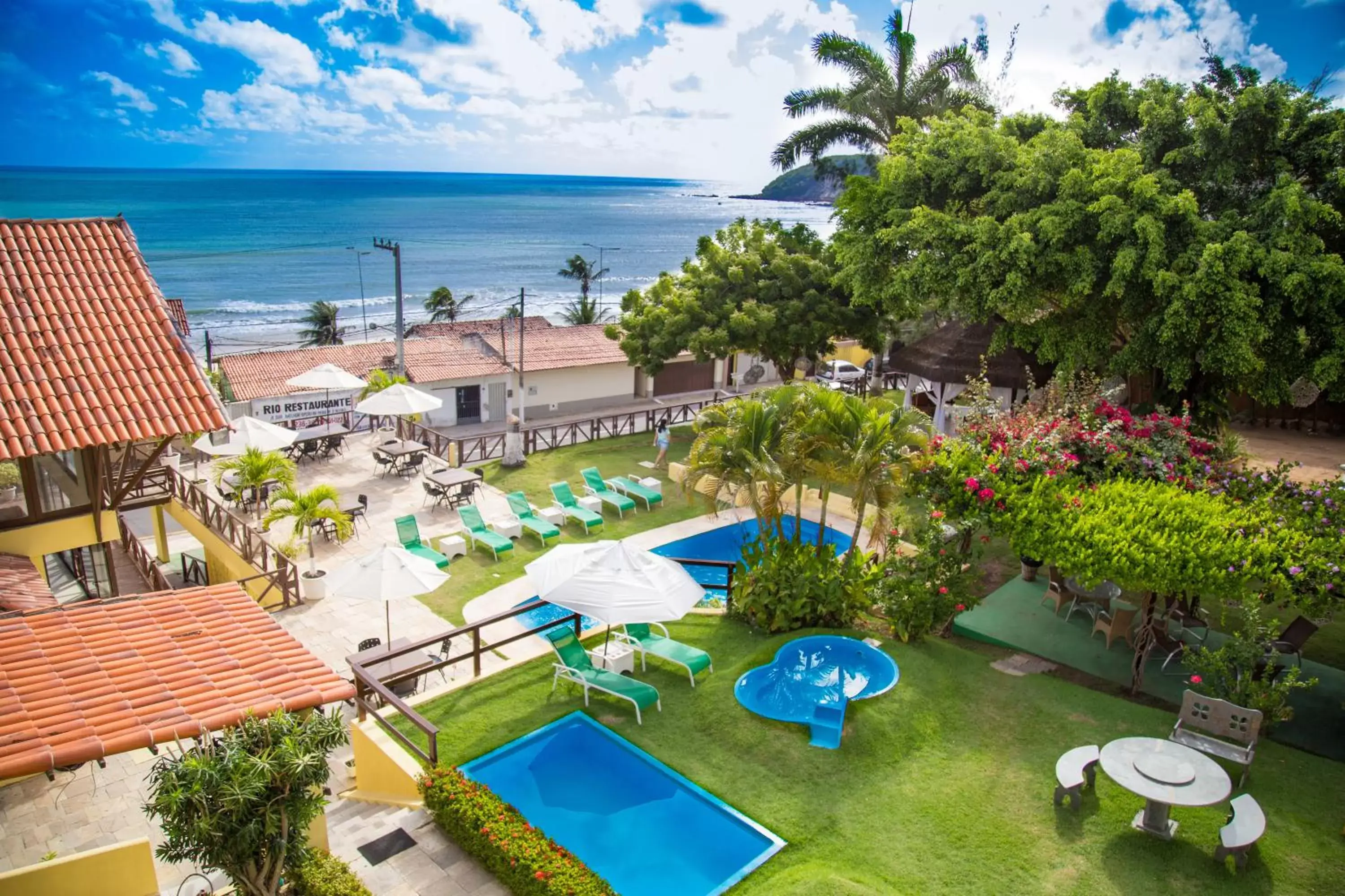 Bird's eye view, Pool View in Moriah Natal Beach Hotel