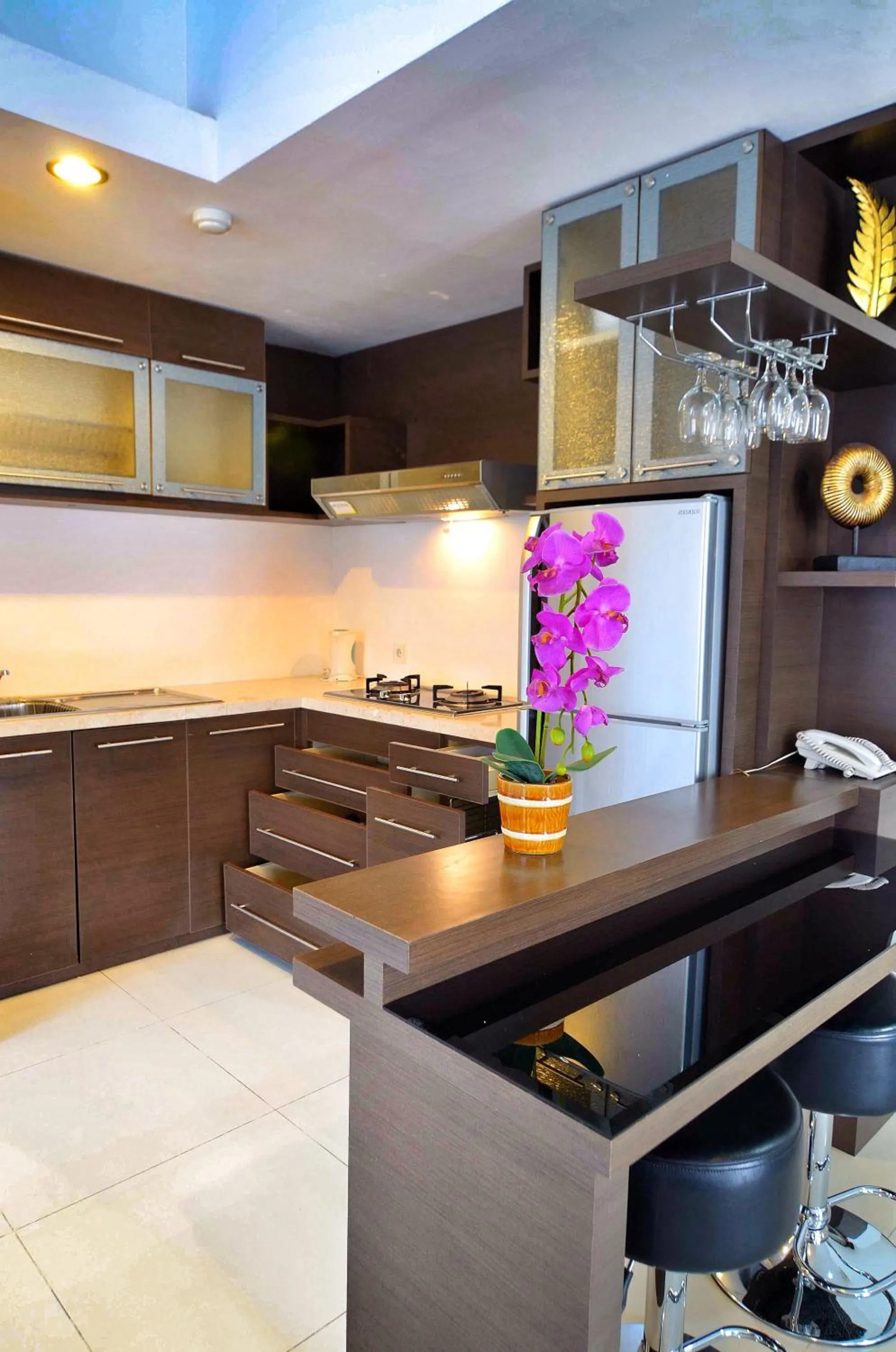 Kitchen or kitchenette in Sunset Residence and Condotel