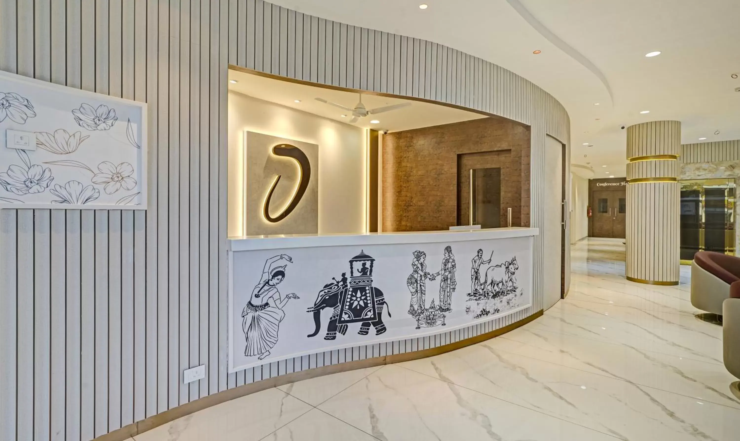 Lobby or reception in Treebo Premium La Orchid, Big Temple Lobby or reception in Treebo Premium La Orchid, Big Temple