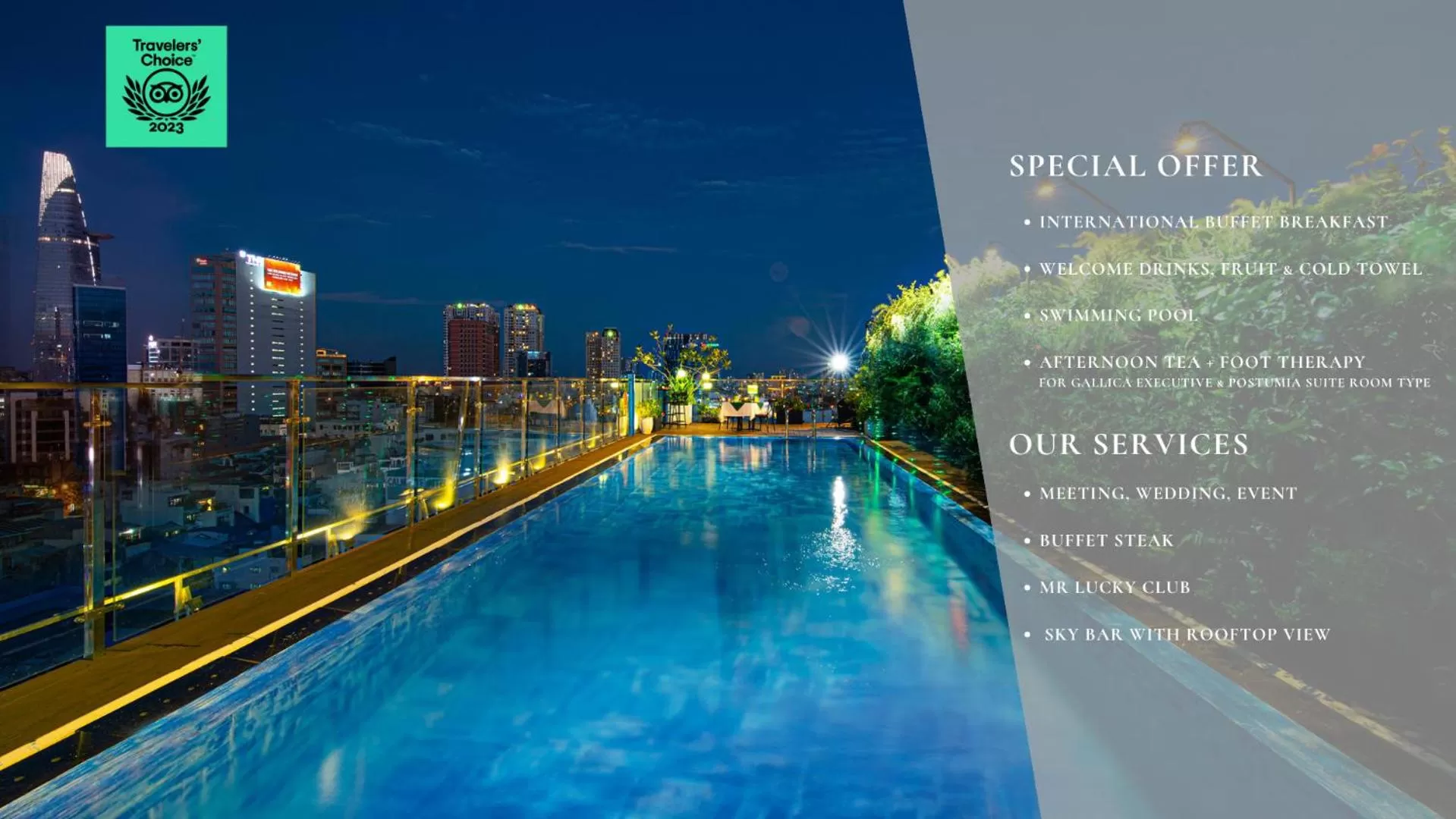 Swimming pool in Happy Life Grand Hotel & Rooftop Skybar