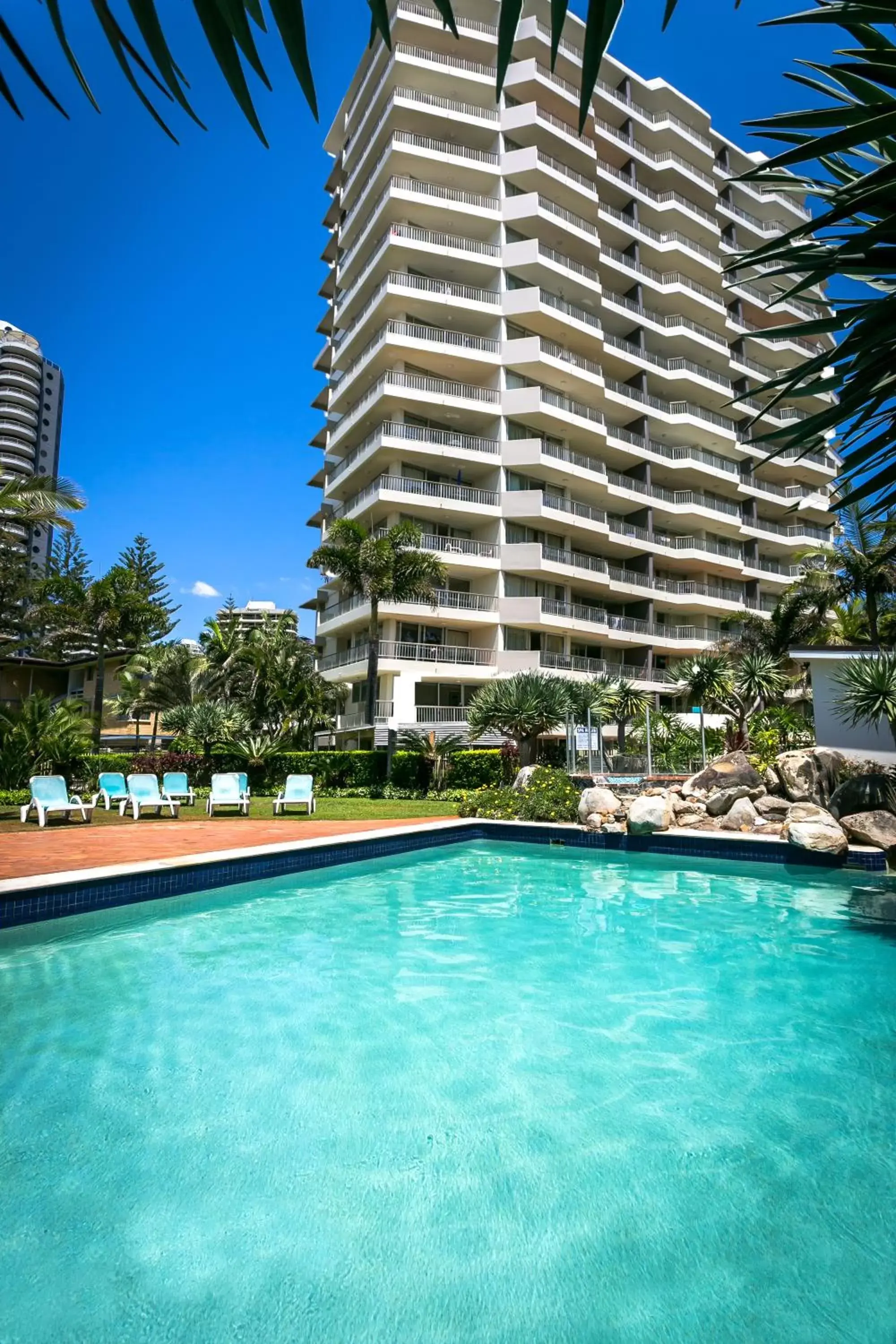 BBQ facilities, Property Building in Surfers Beachside Holiday Apartments