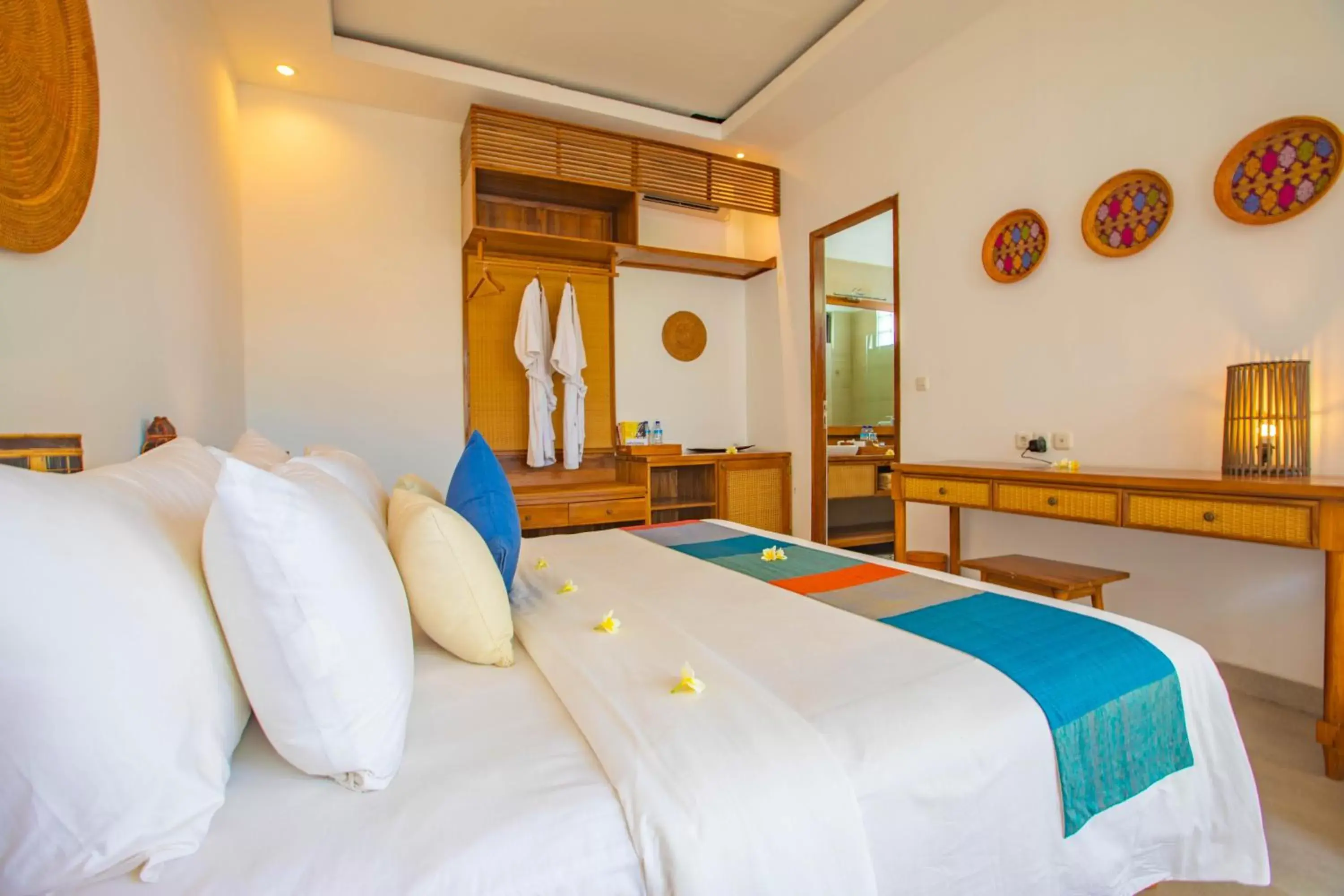 Bed in Gili Sands Hotel & Bar