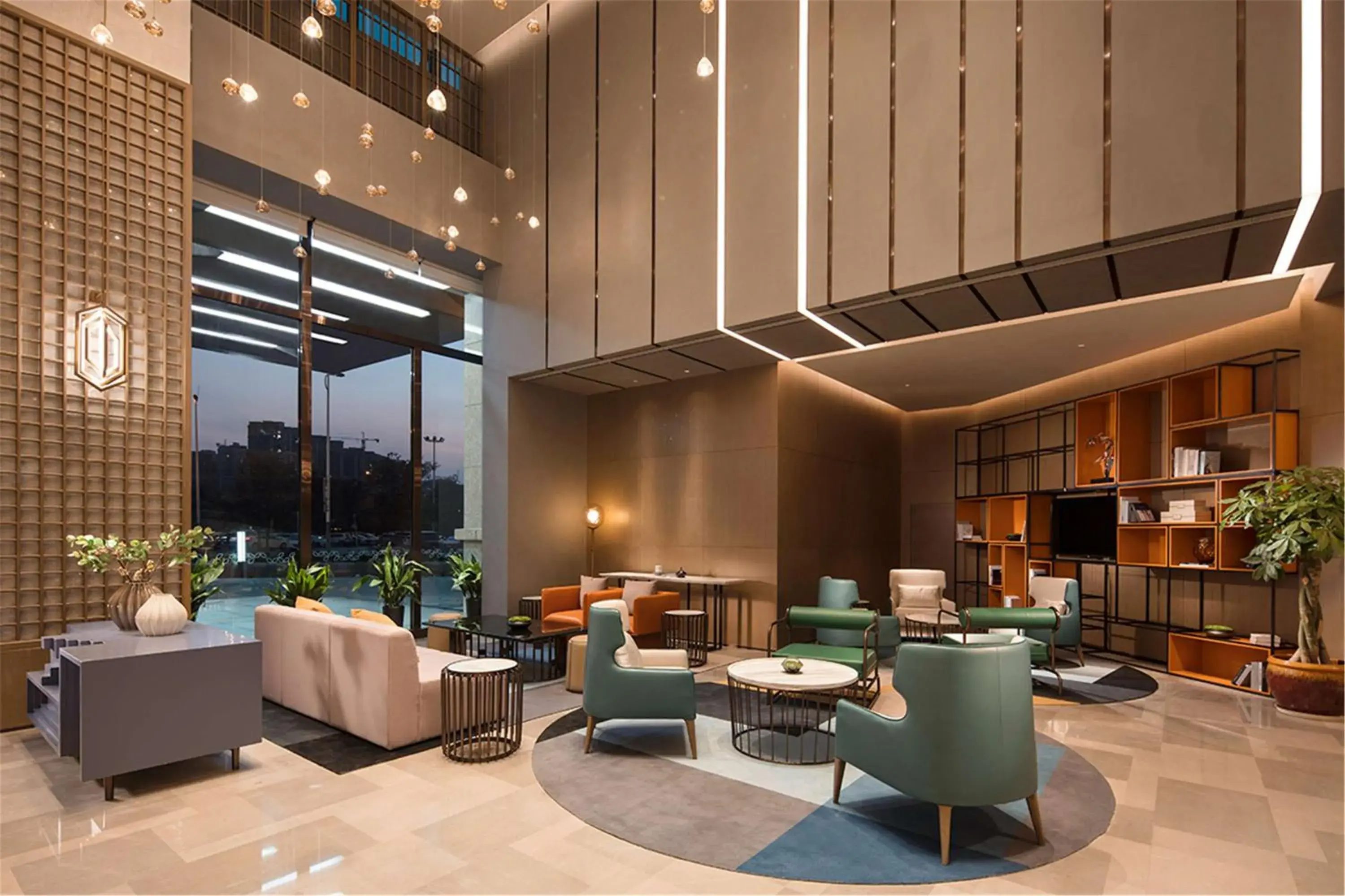 Lobby or reception, Restaurant/Places to Eat in Hilton Garden Inn Xuzhou Yunlong
