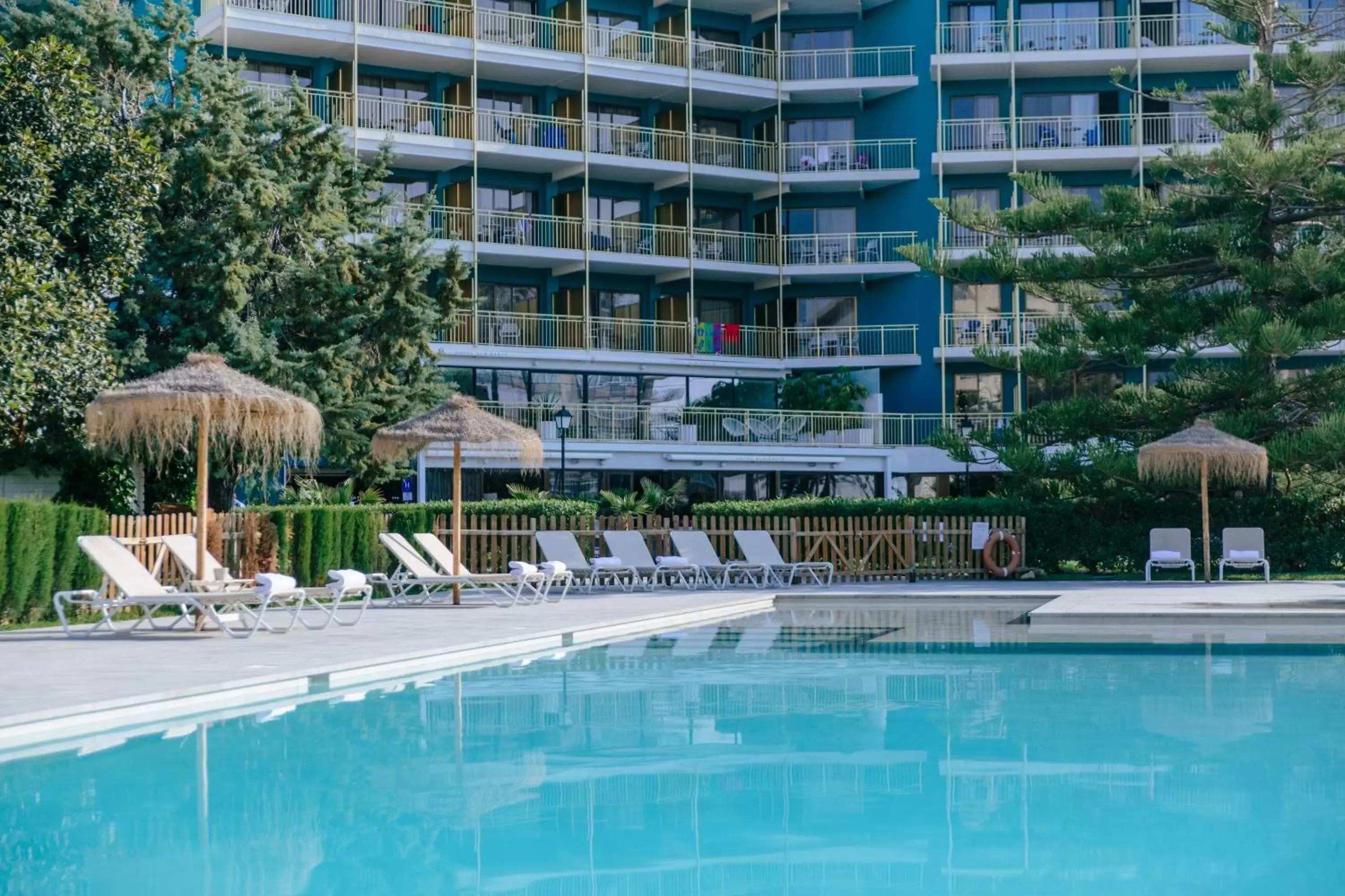 Garden, Swimming Pool in Hotel Almirante