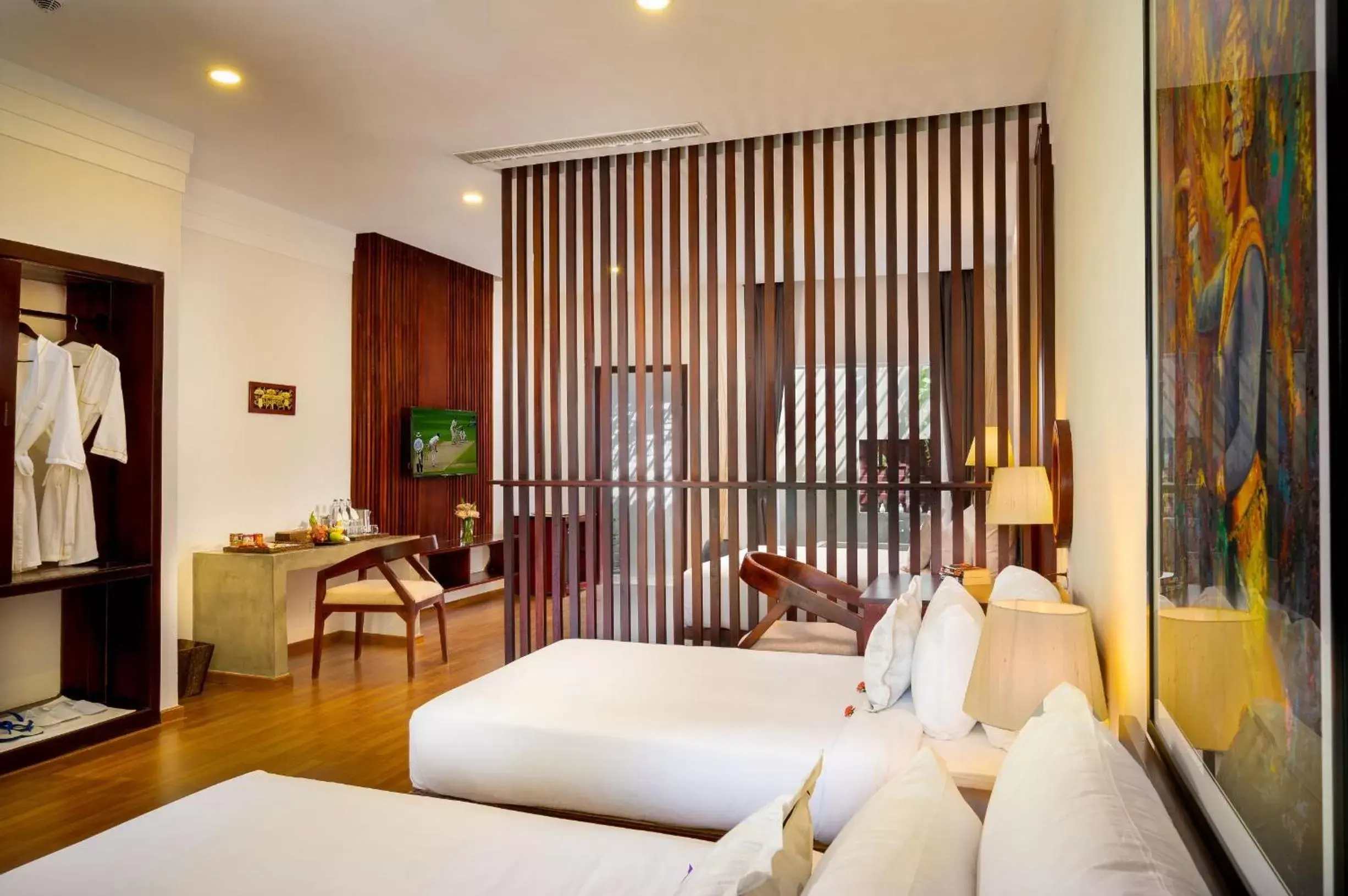 Bed in Sabara Angkor Resort & Spa