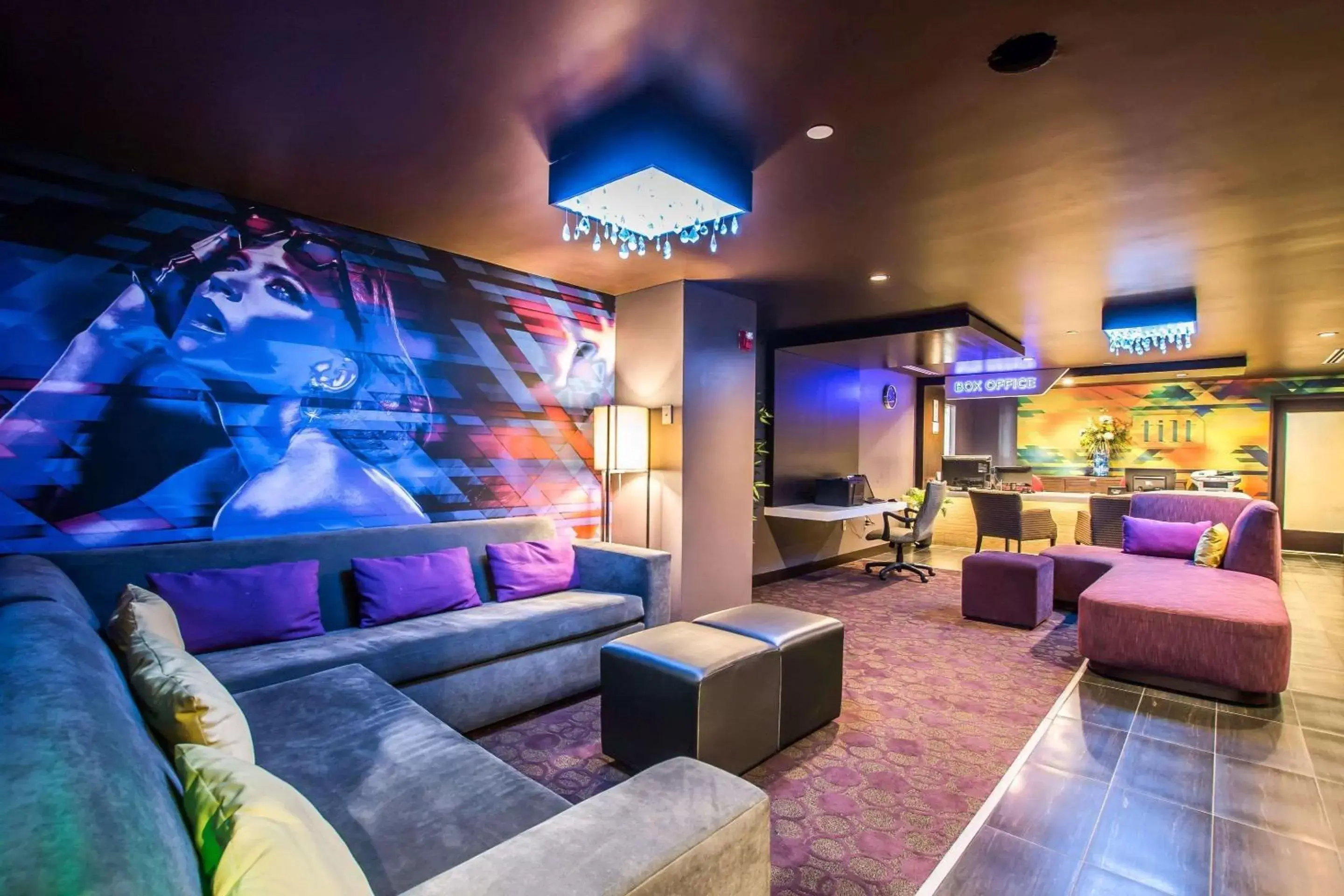 Lobby or reception, Lounge/Bar in Tilt Hotel Universal/Hollywood, Ascend Hotel Collection