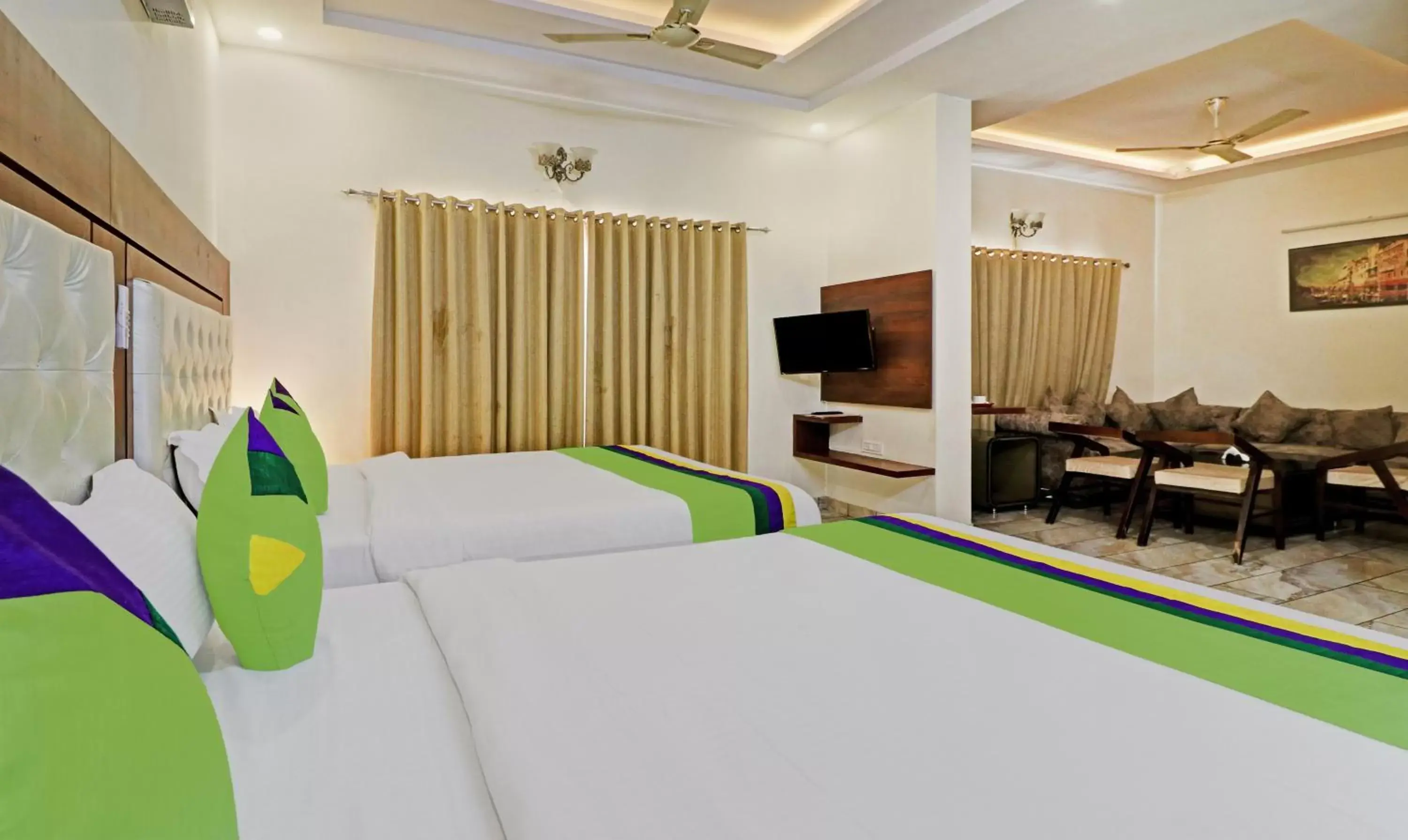 Bedroom, Bed in Treebo Magnum Chandigarh Bedroom, Bed in Treebo Magnum Chandigarh