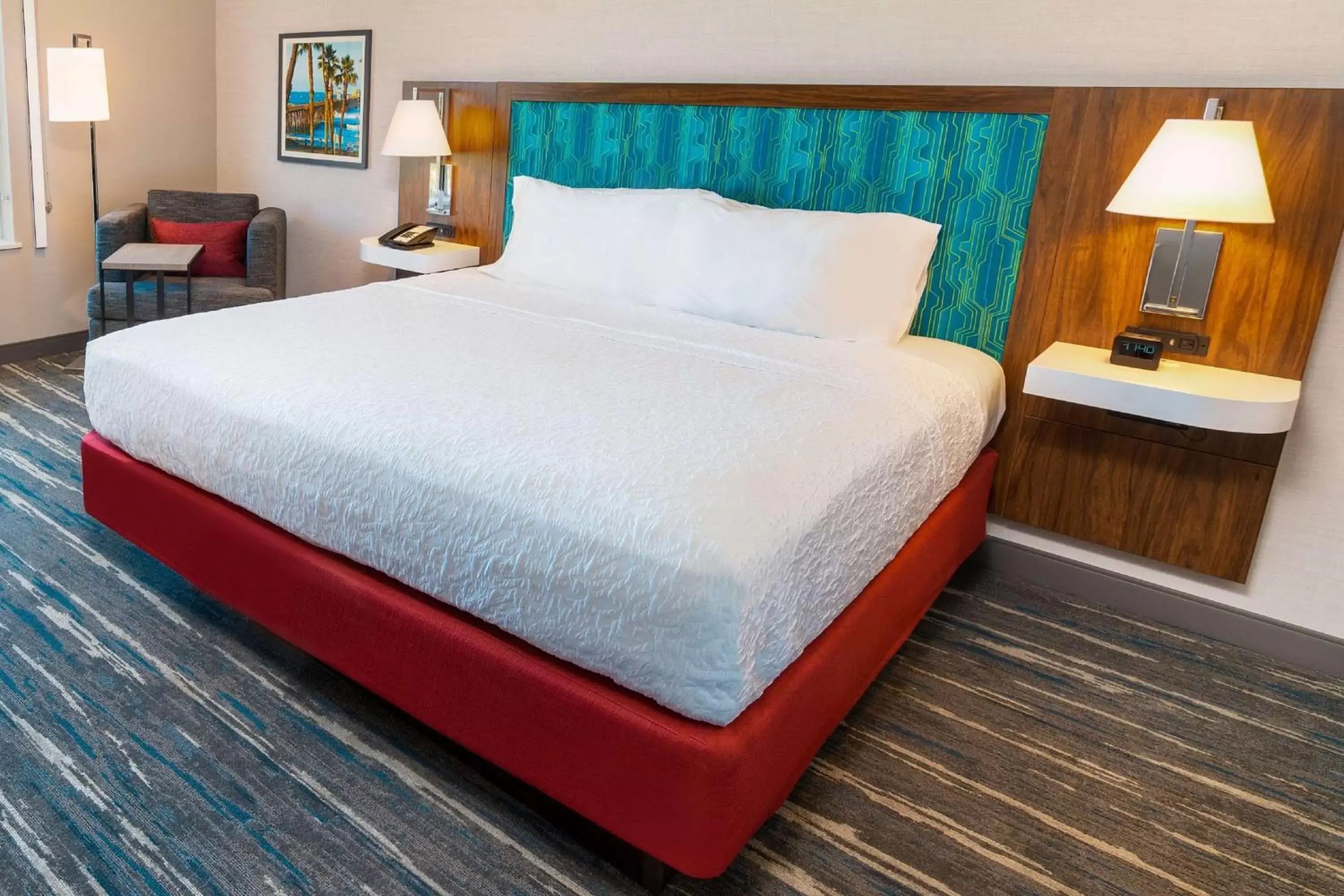 Bed in Hampton Inn & Suites Imperial Beach San Diego, Ca