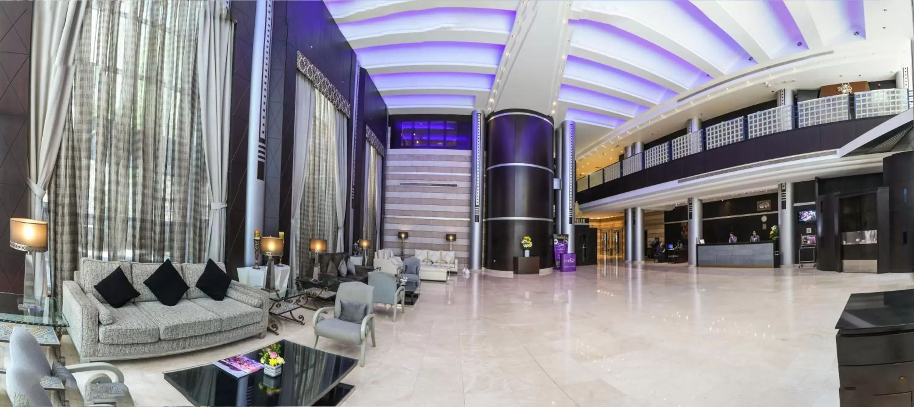 Lobby or reception in The Juffair Grand Hotel