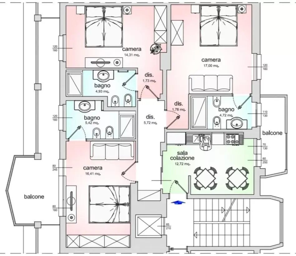 Floor Plan in B&B Le Albarelle