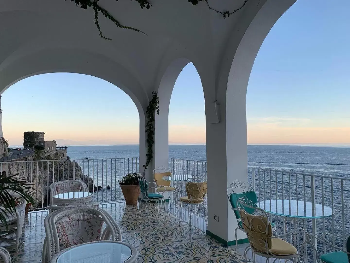 Balcony/Terrace, Sea View in Hotel Marina Riviera