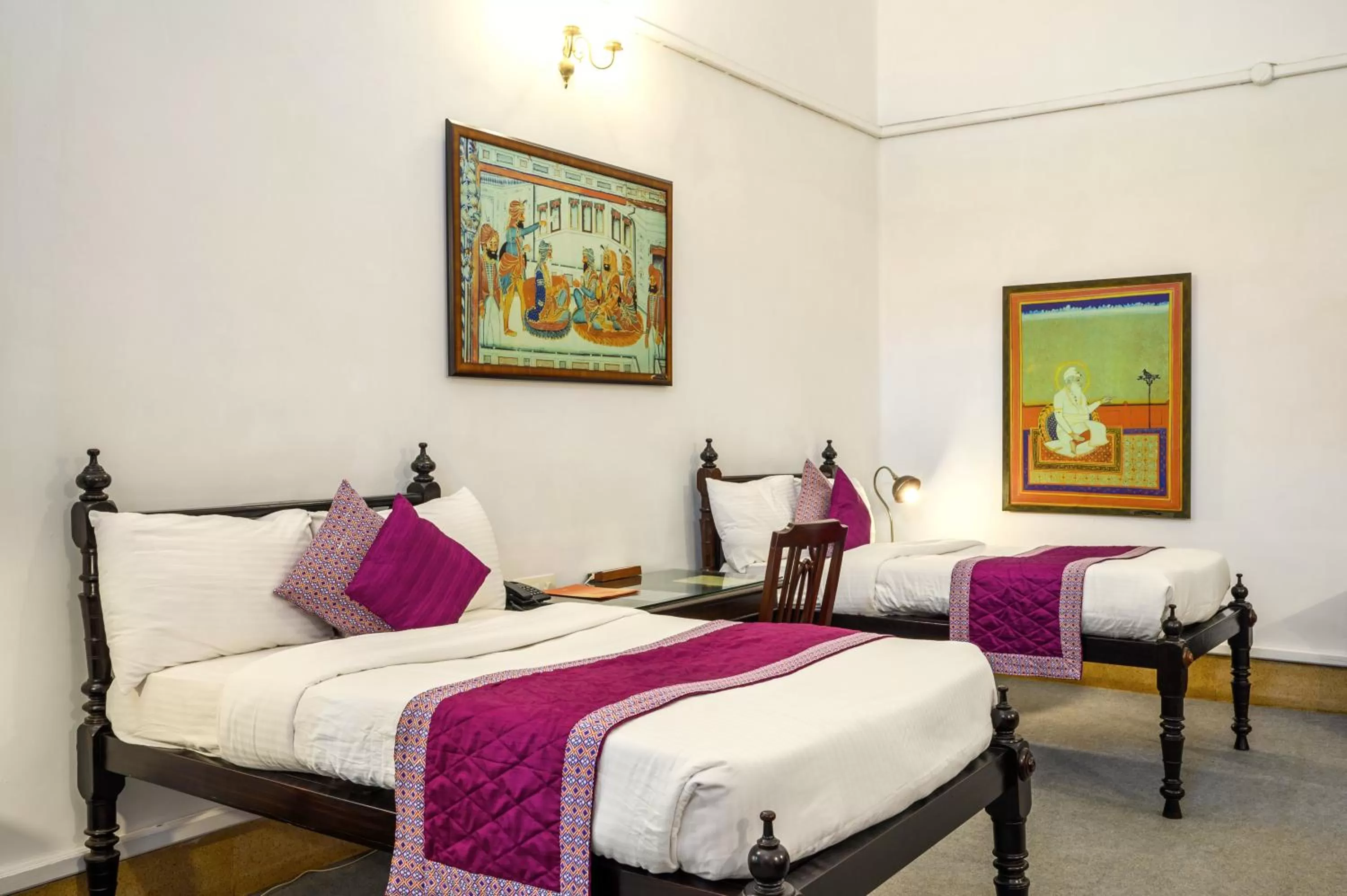 Bed in Neemrana's - Baradari Palace