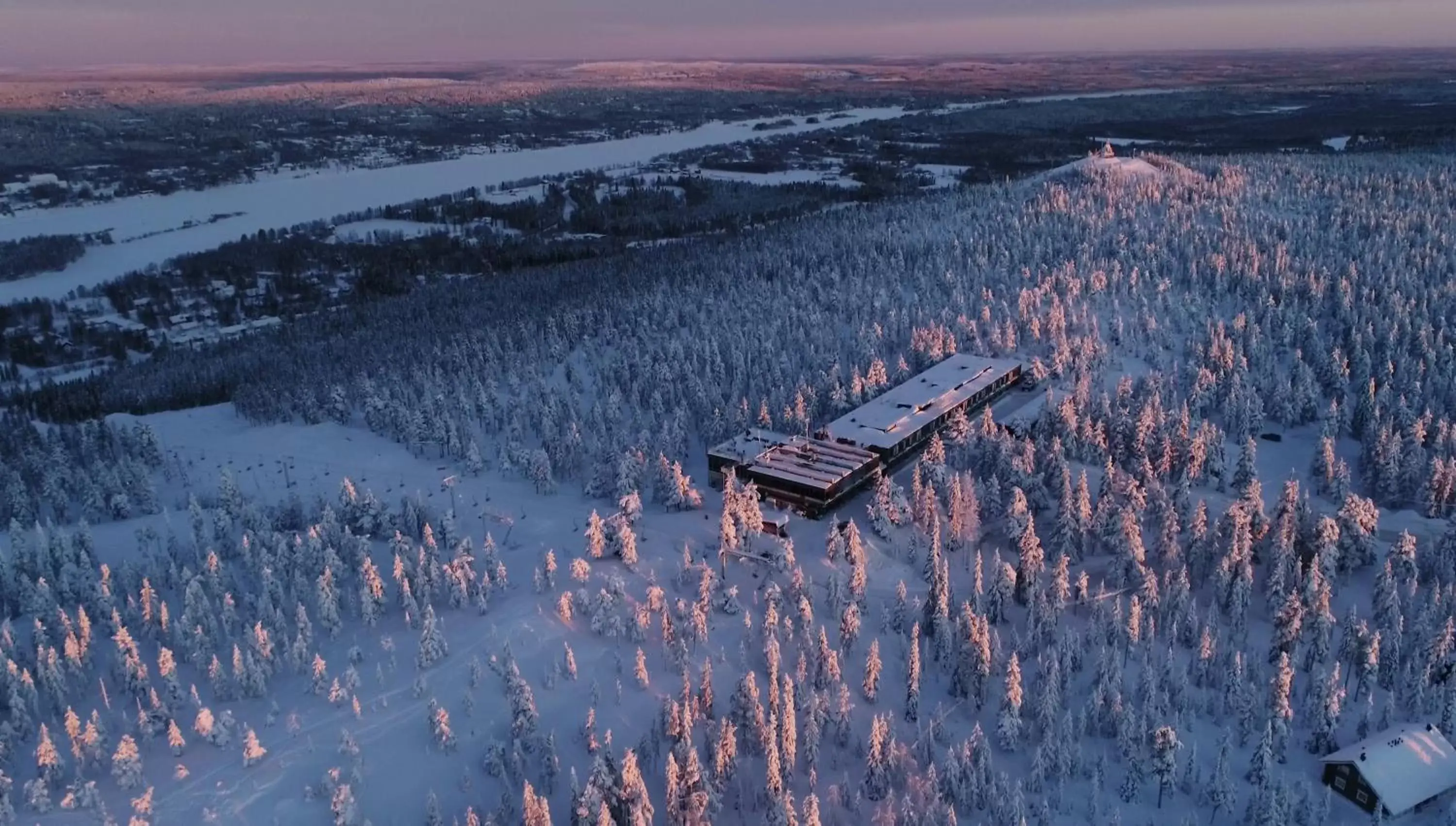 Facade/entrance, Bird's-eye View in Lapland Hotels Sky Ounasvaara