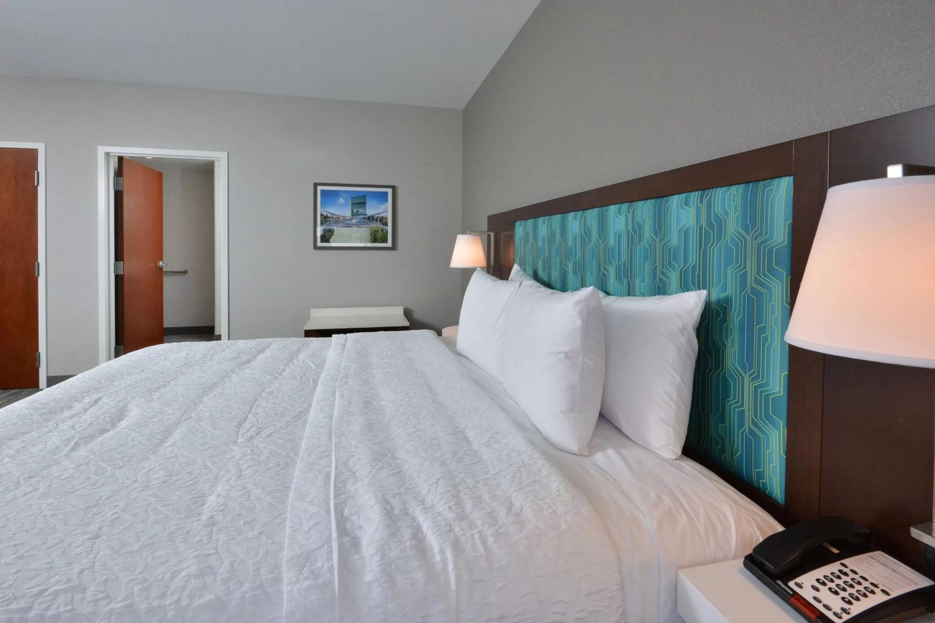 Bed in Hampton Inn & Suites Charlotte North I 485