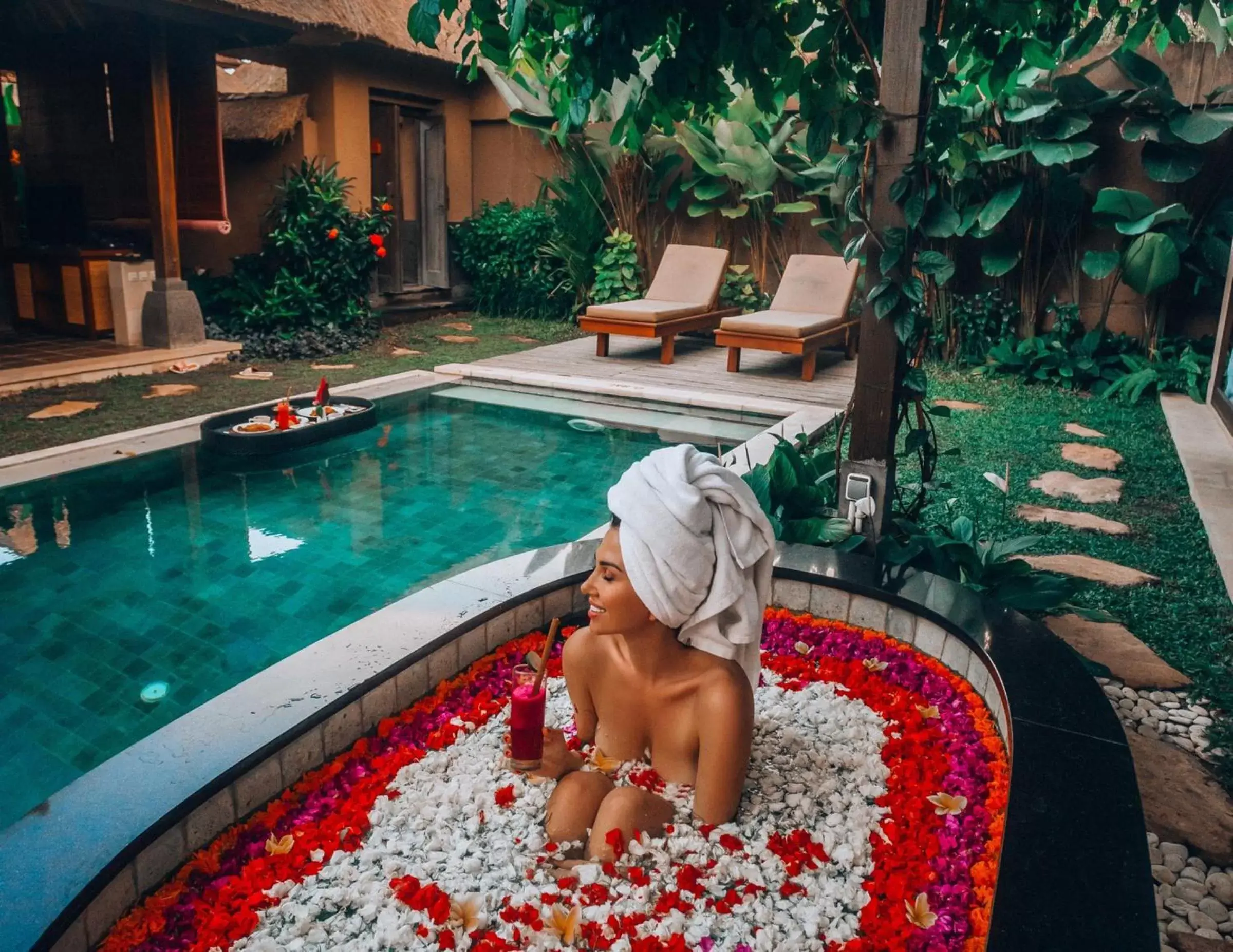 Open Air Bath, Swimming Pool in Ubud Nyuh Bali Resort & Spa - CHSE Certified