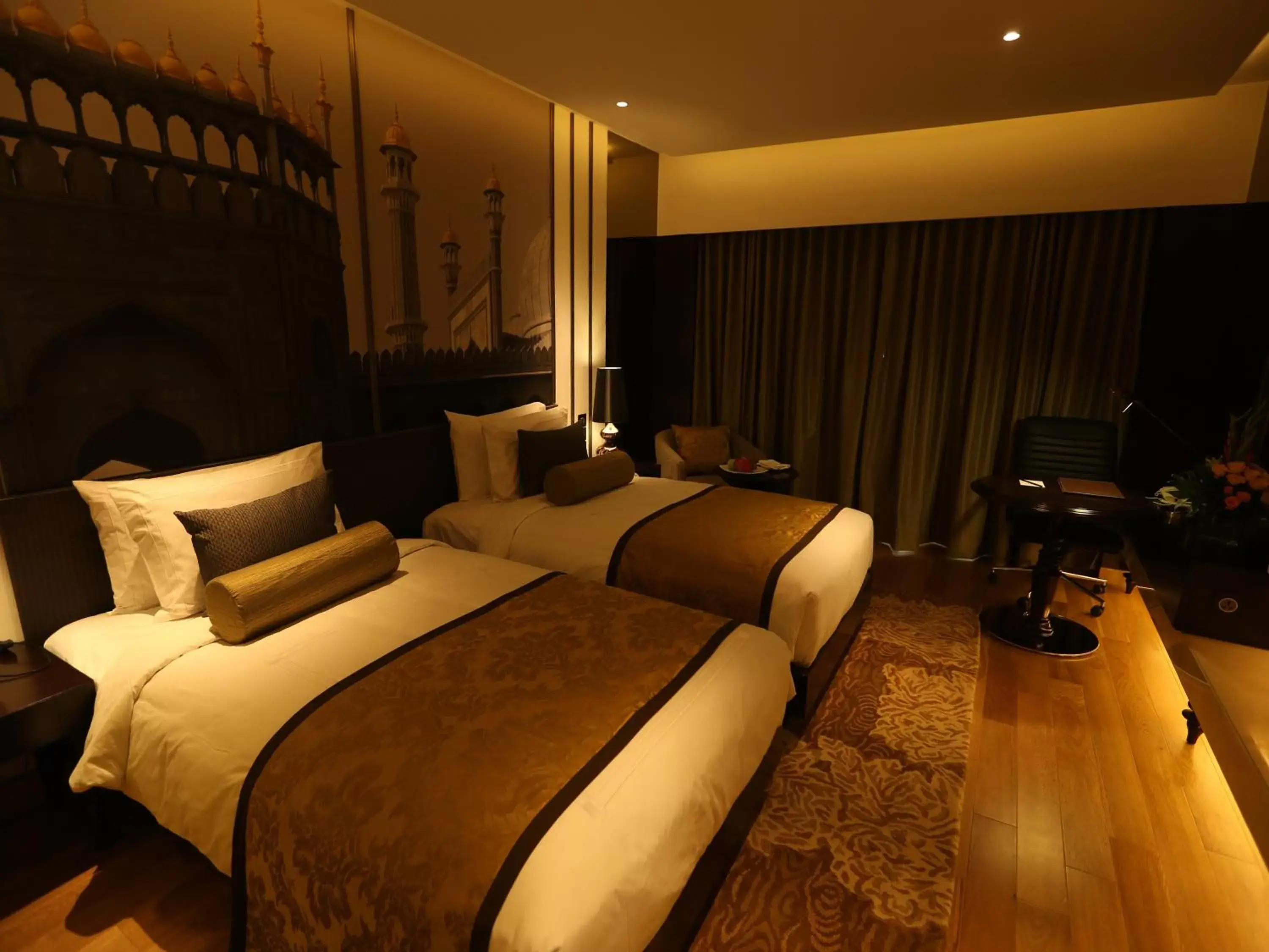 Bed in Pride Plaza Hotel, Aerocity New Delhi