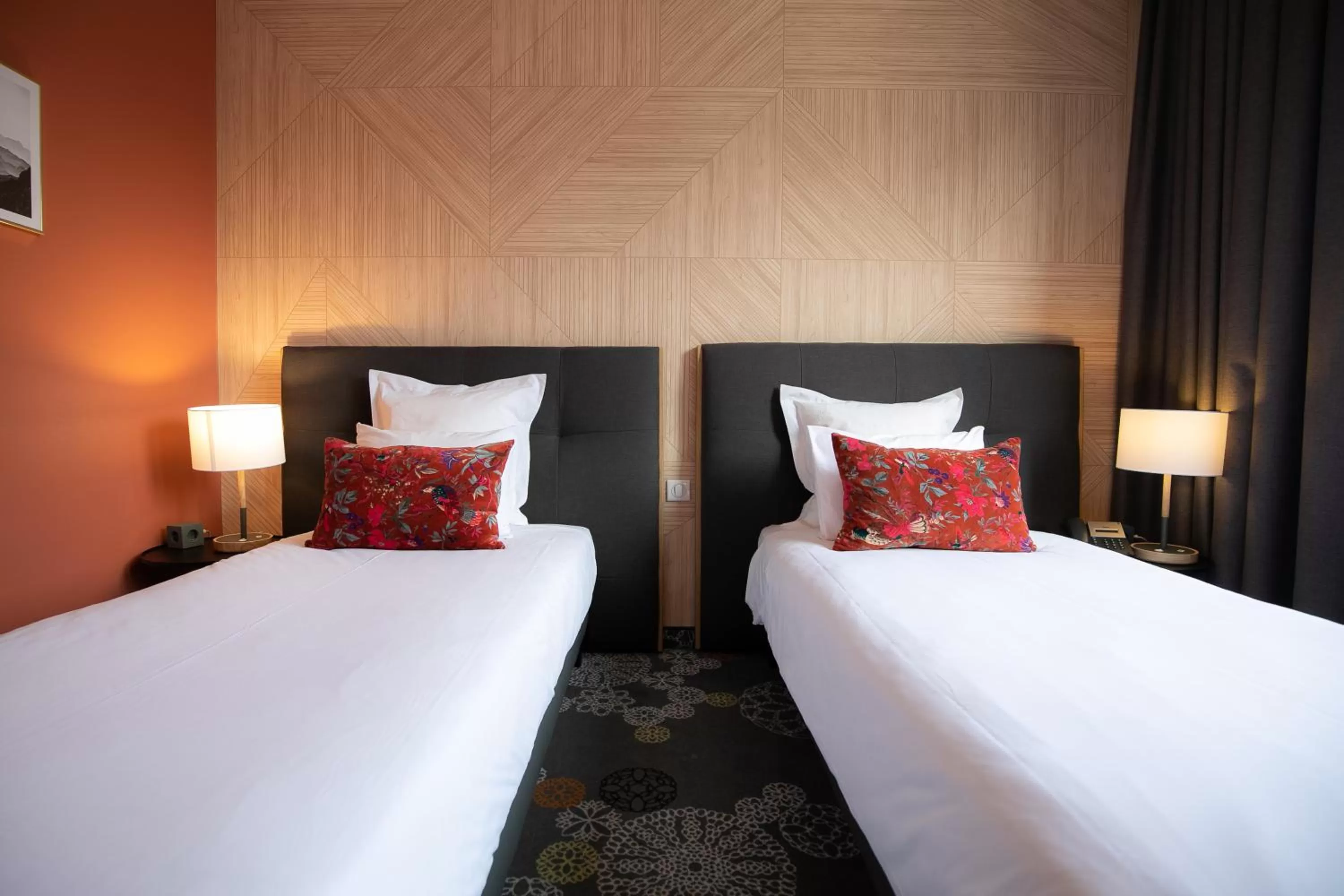 Bed in Hôtel Restaurant Vaillant proche Europapark Rulantica