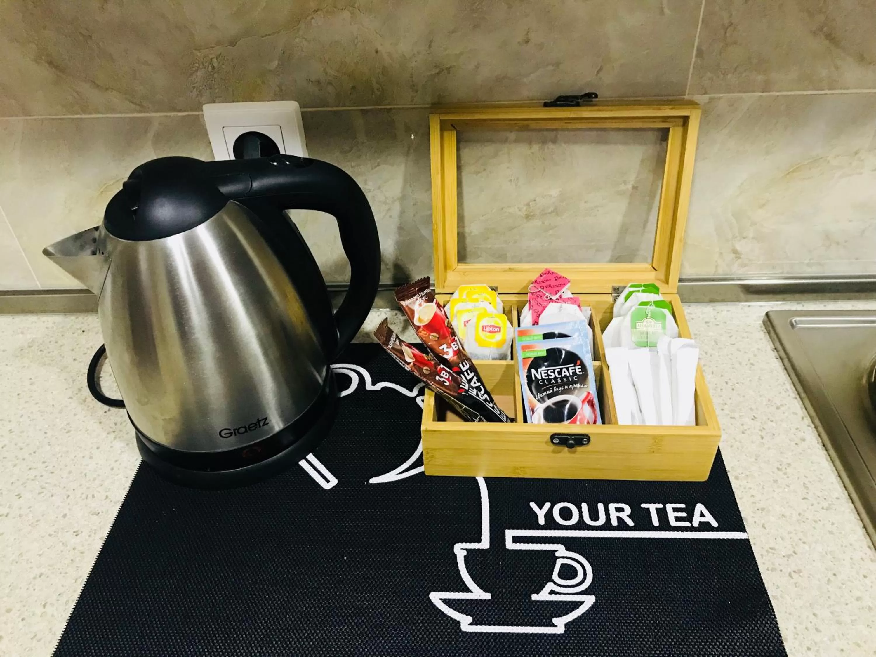 Kitchen or kitchenette in Elia Palace Hotel