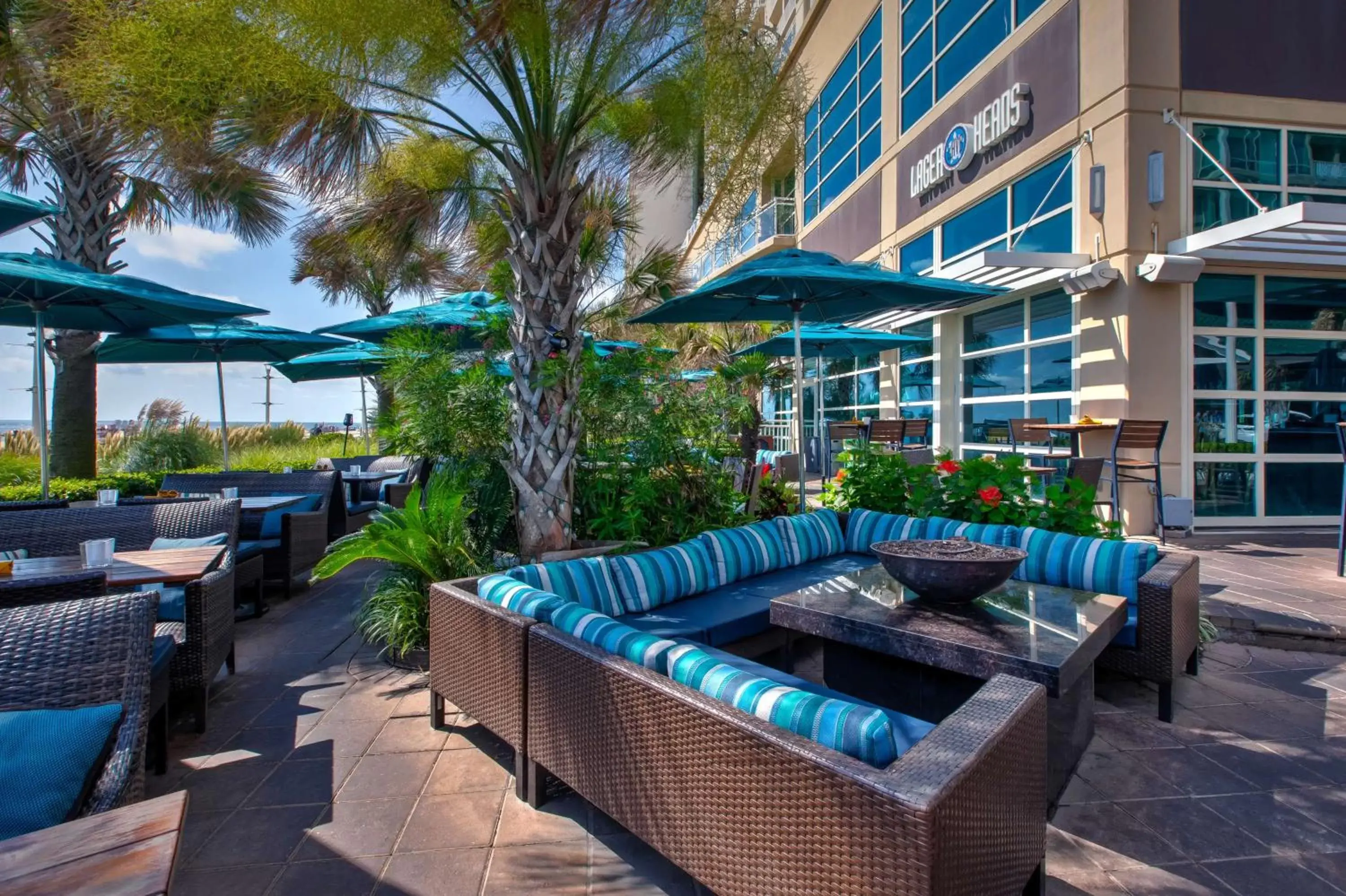 Patio in Hilton Garden Inn Virginia Beach Oceanfront