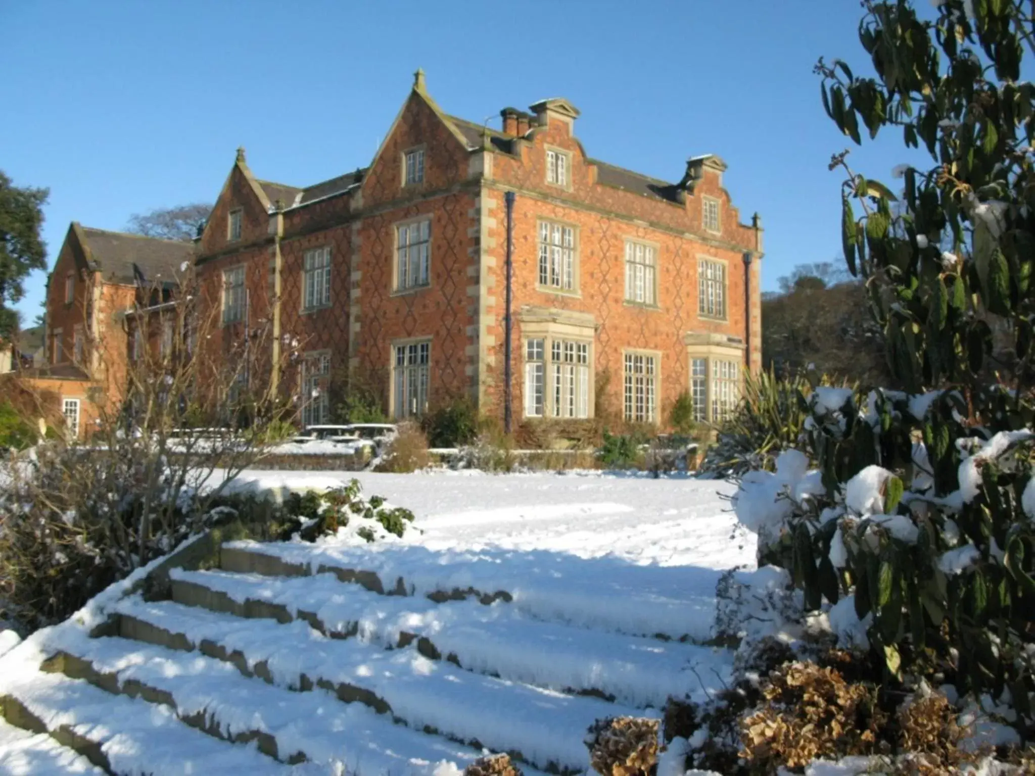 Facade/entrance, Winter in Willington Hall Hotel