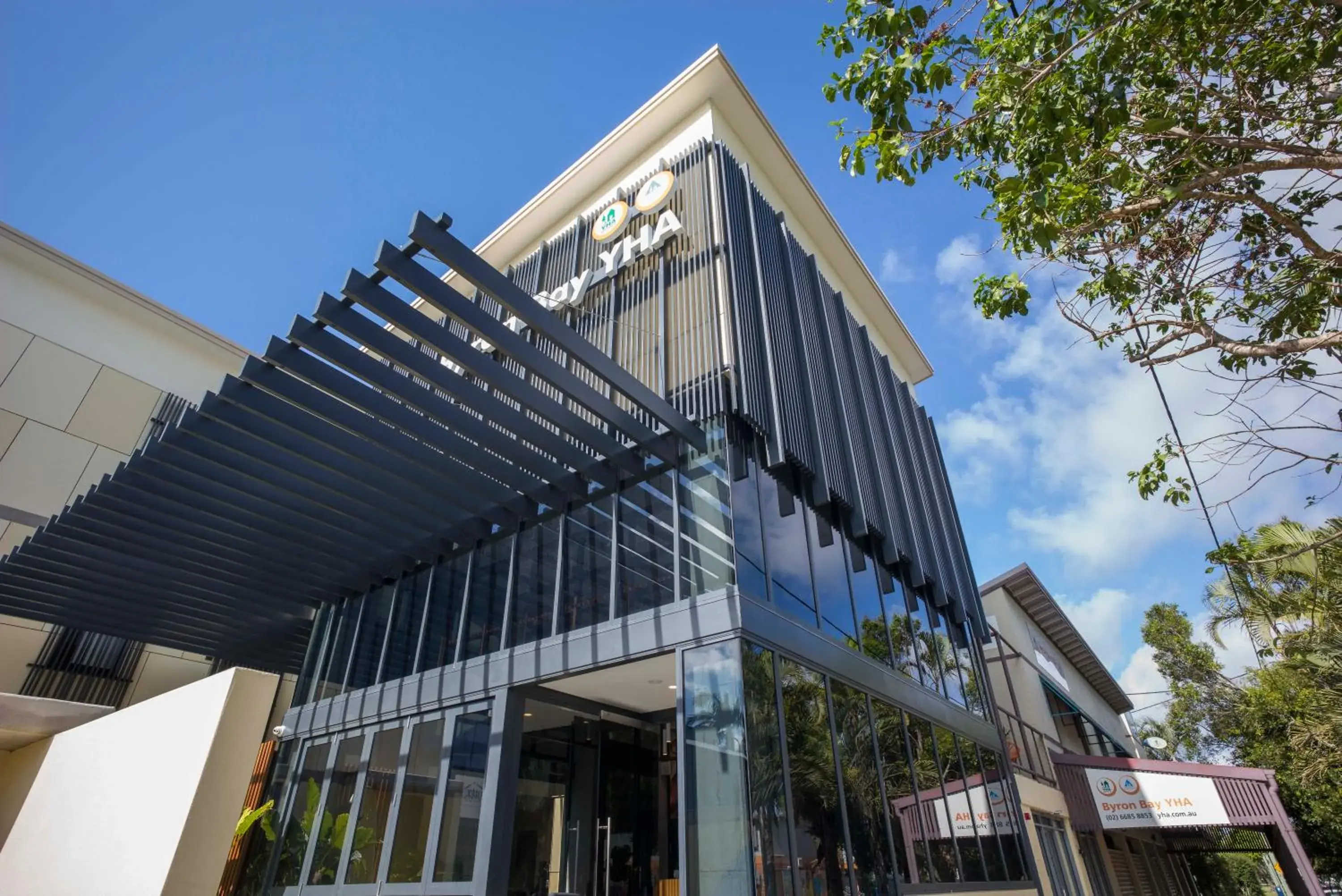 Facade/entrance in YHA Byron Bay Facade/entrance in YHA Byron Bay