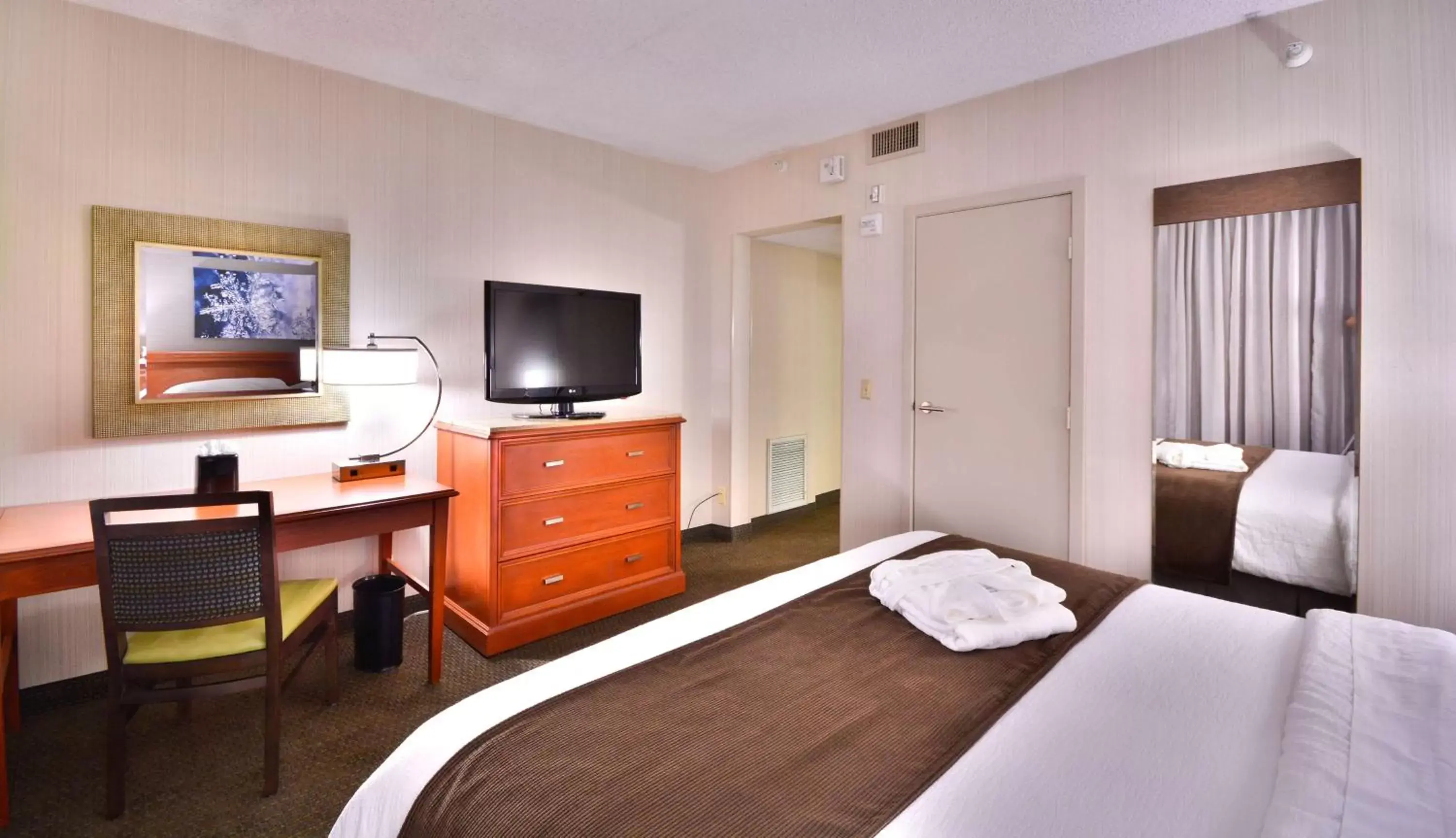 Bed, TV/Entertainment Center in Embassy Suites by Hilton Denver Central Park