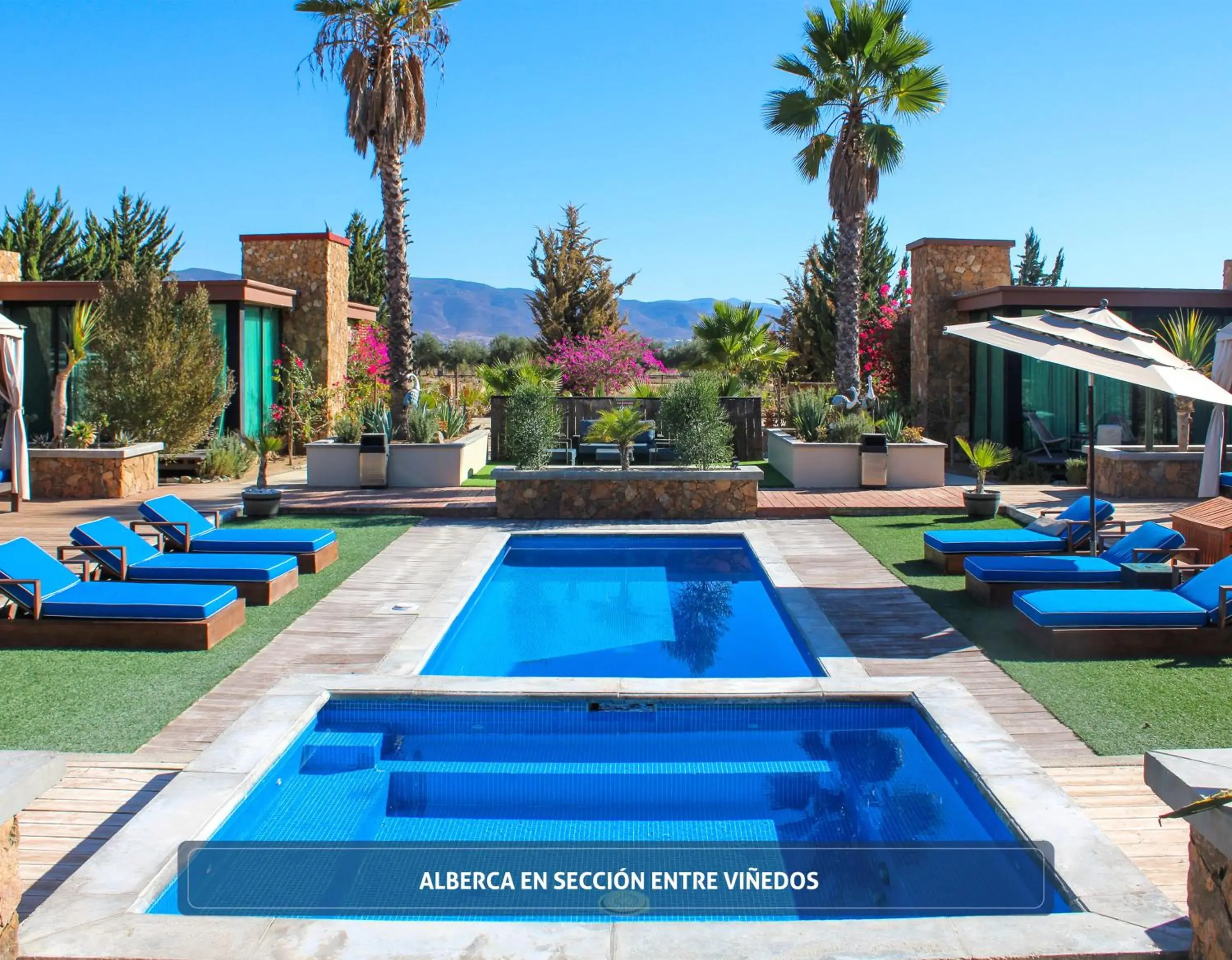 Swimming pool in Hotel Boutique Valle de Guadalupe