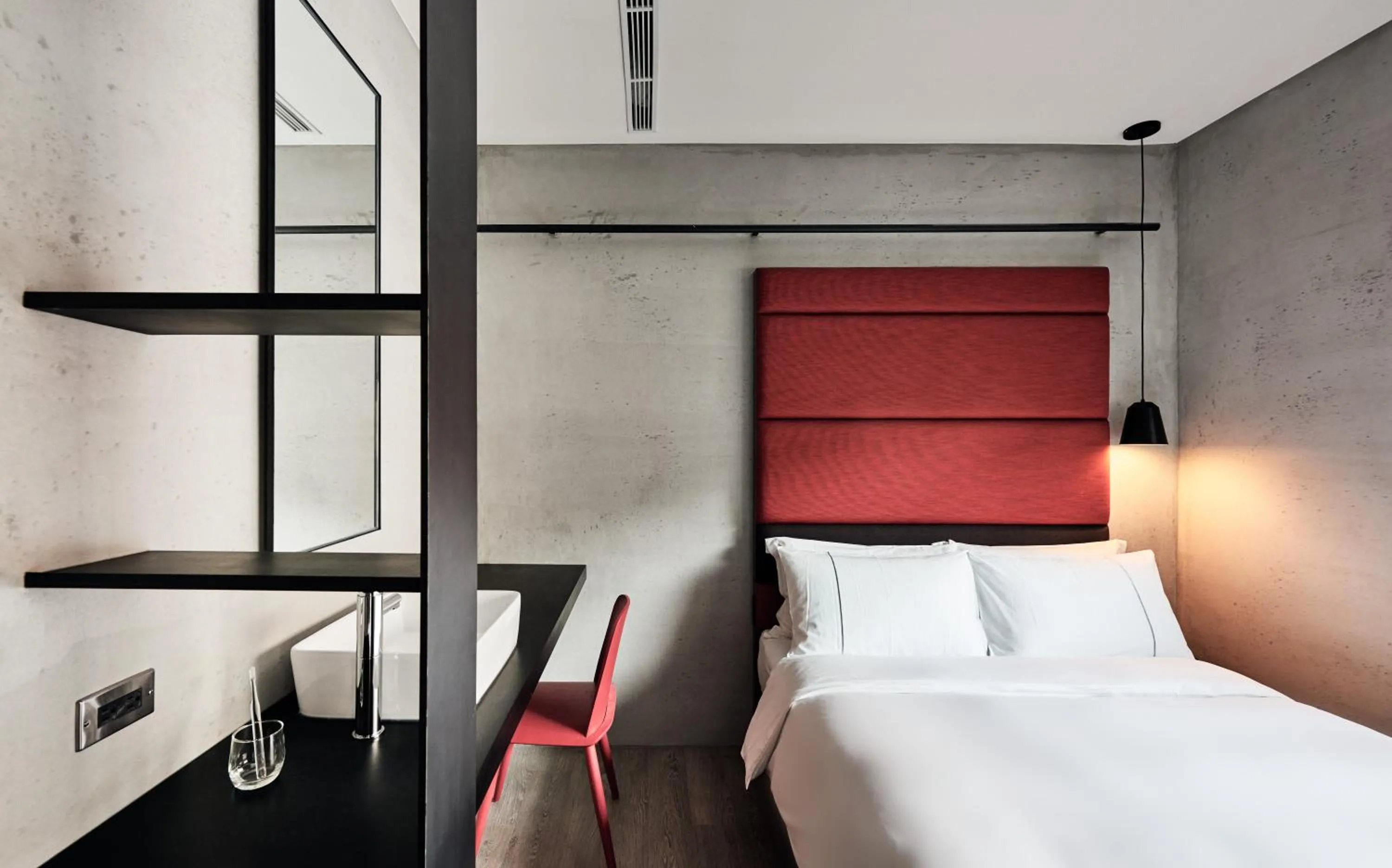 Bed in Waterfront Hotel