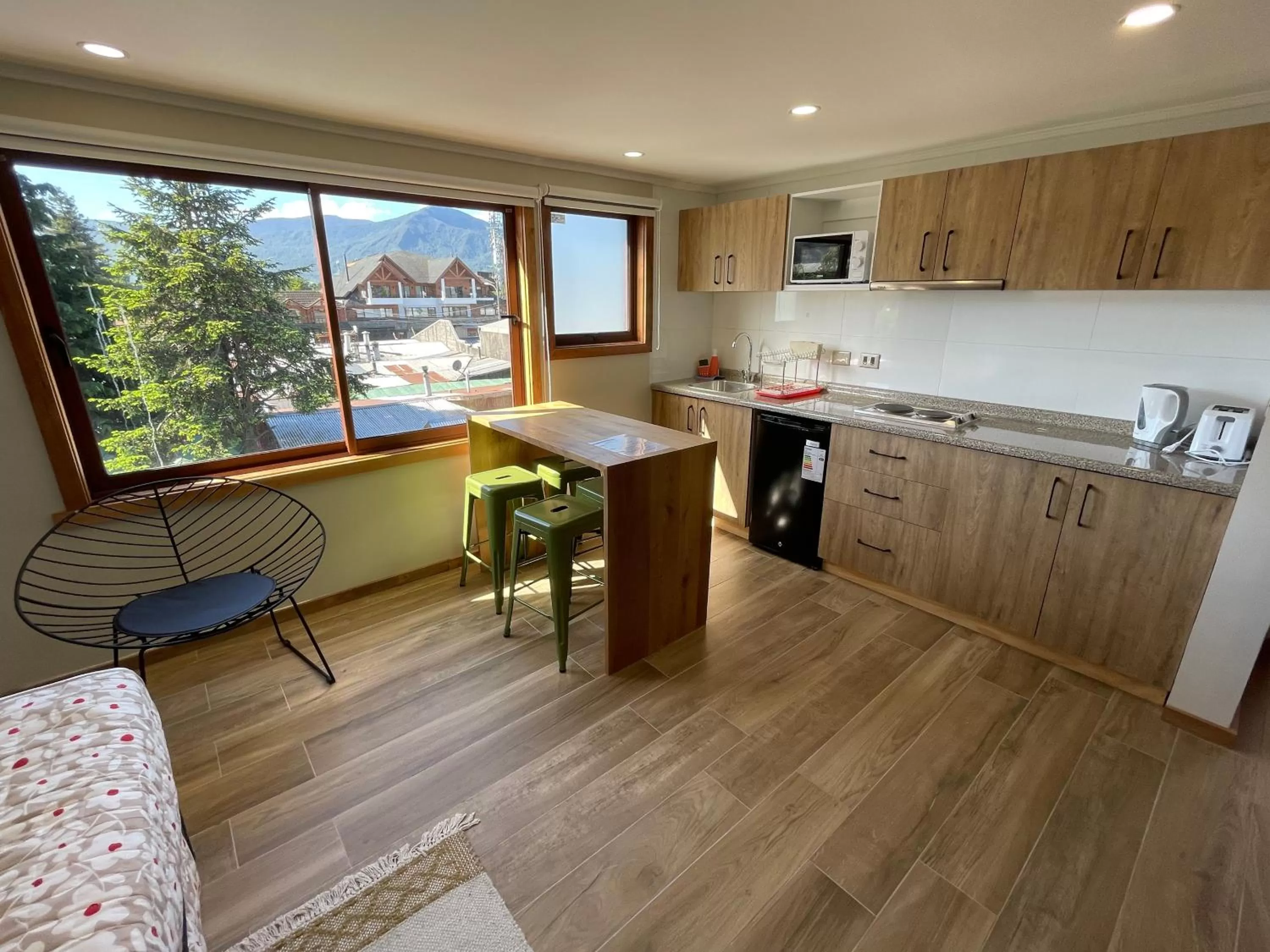 Kitchen or kitchenette in Mawün Hotel Pucón