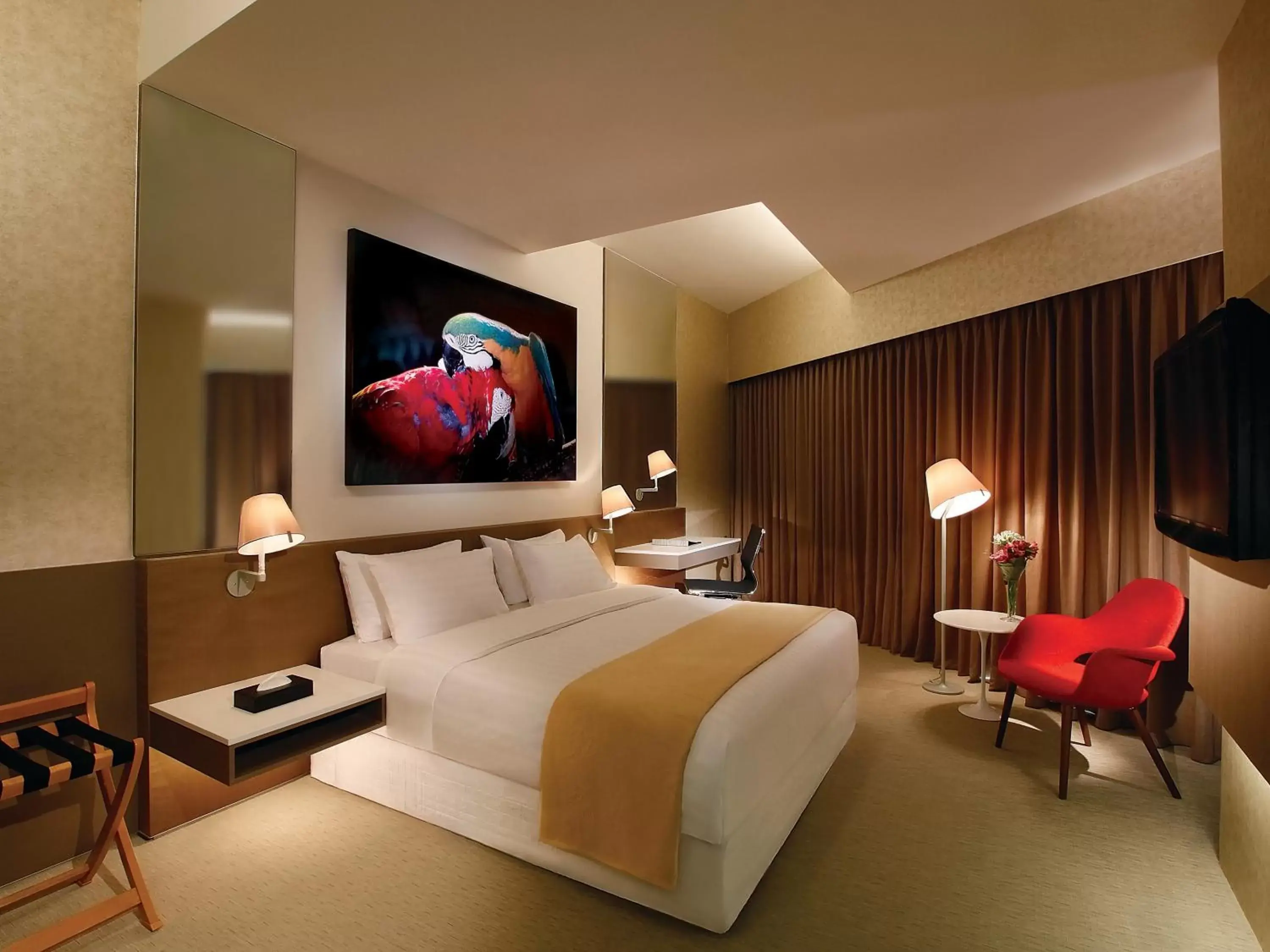 Photo of the whole room, Bed in D'Hotel Singapore managed by The Ascott Limited