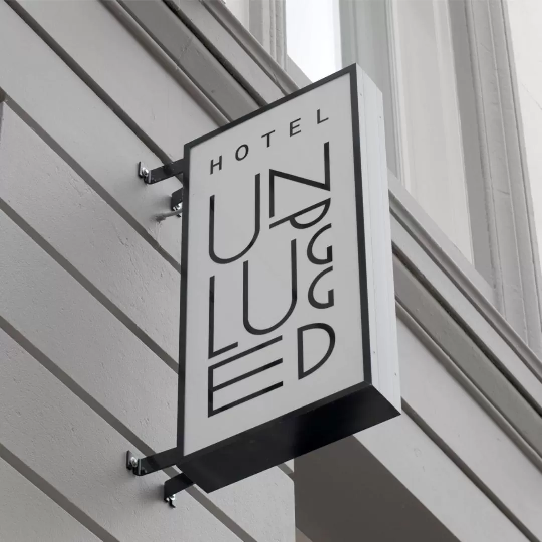 Property logo or sign in Hotel Unplugged
