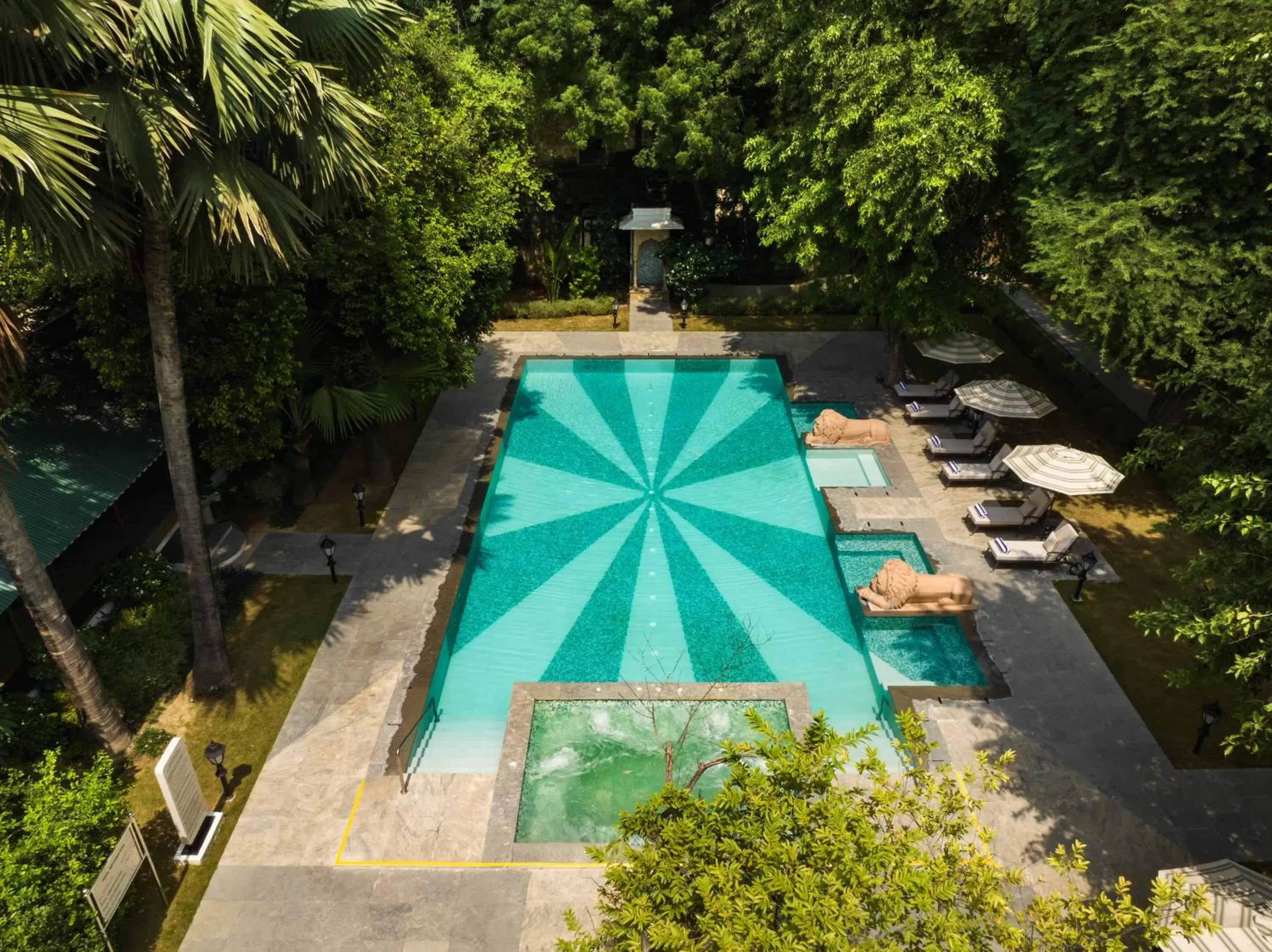 Swimming pool, Pool View in Taj Usha Kiran Palace, Gwalior