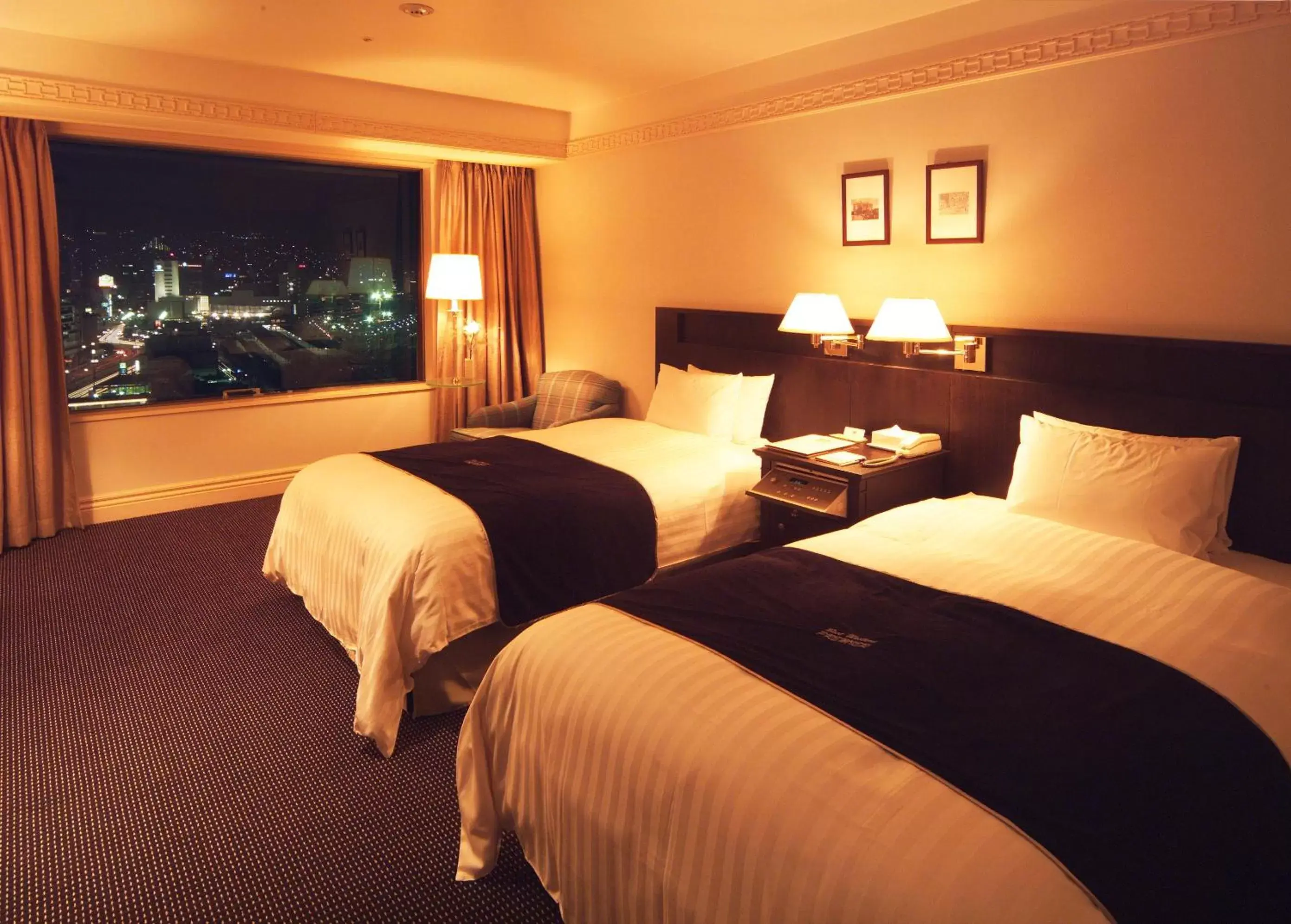 Photo of the whole room, Bed in THE GLOBAL VIEW Nagasaki