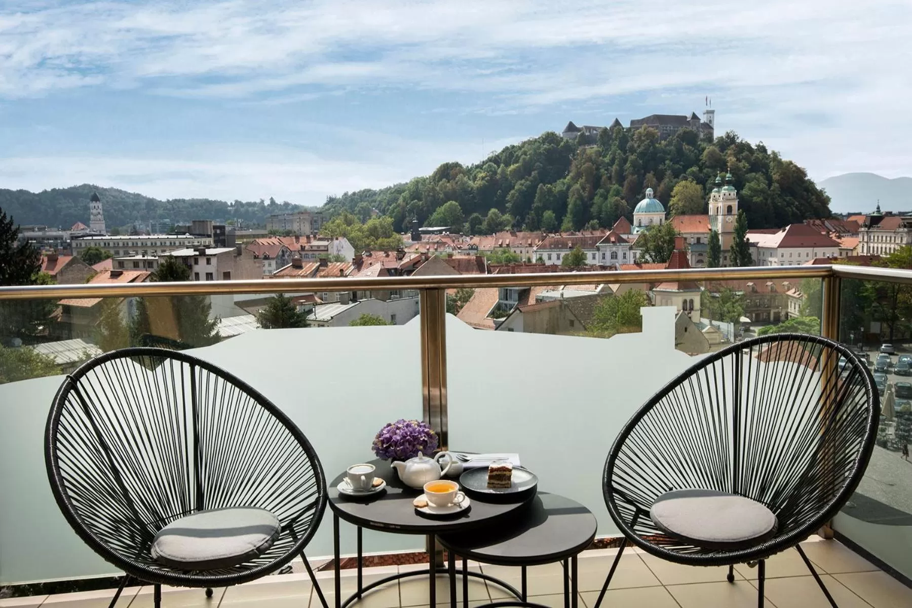 Balcony/Terrace in City Hotel Ljubljana