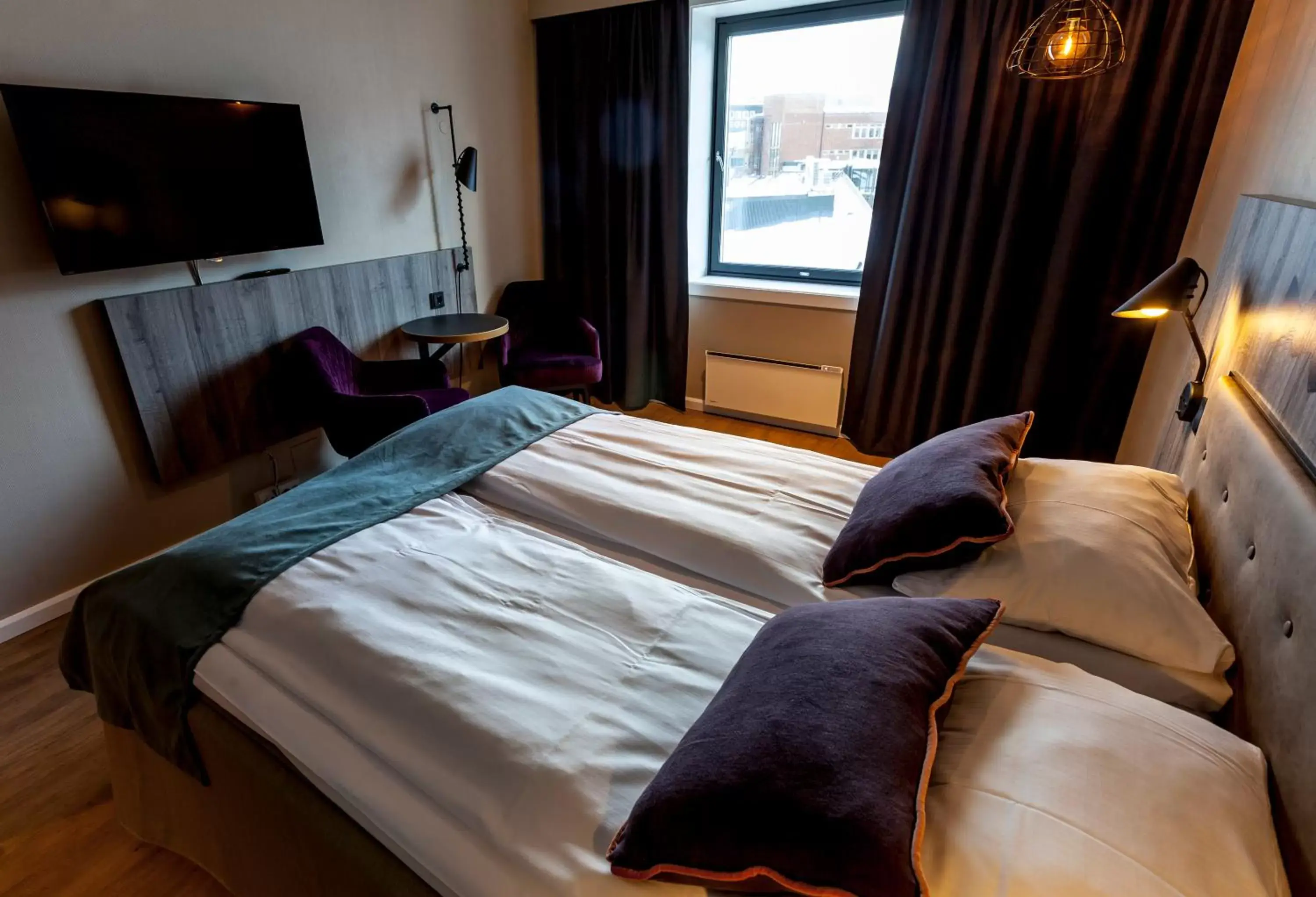 Photo of the whole room, Bed in Scandic Grand Tromsø