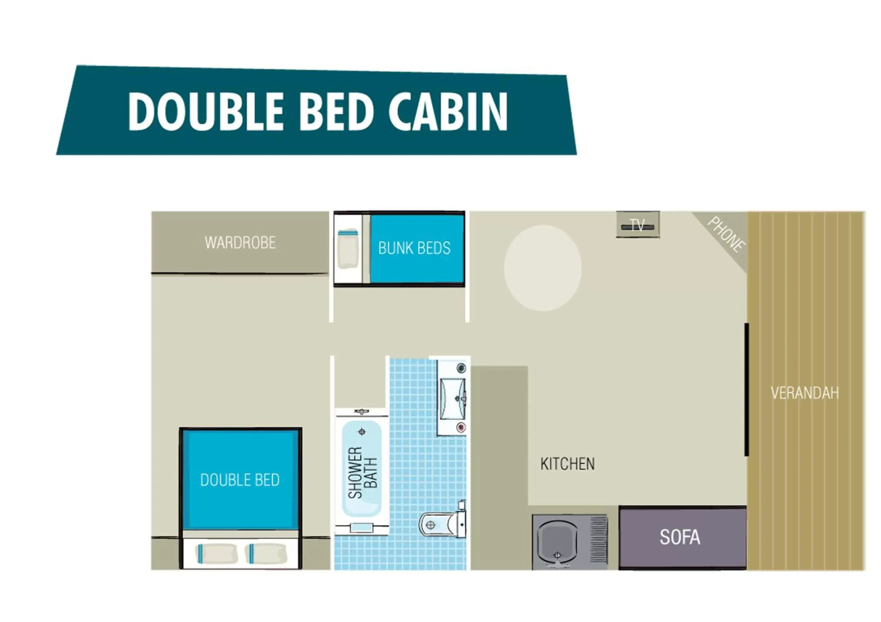 Bedroom, Floor Plan in Barrack Point Holidays