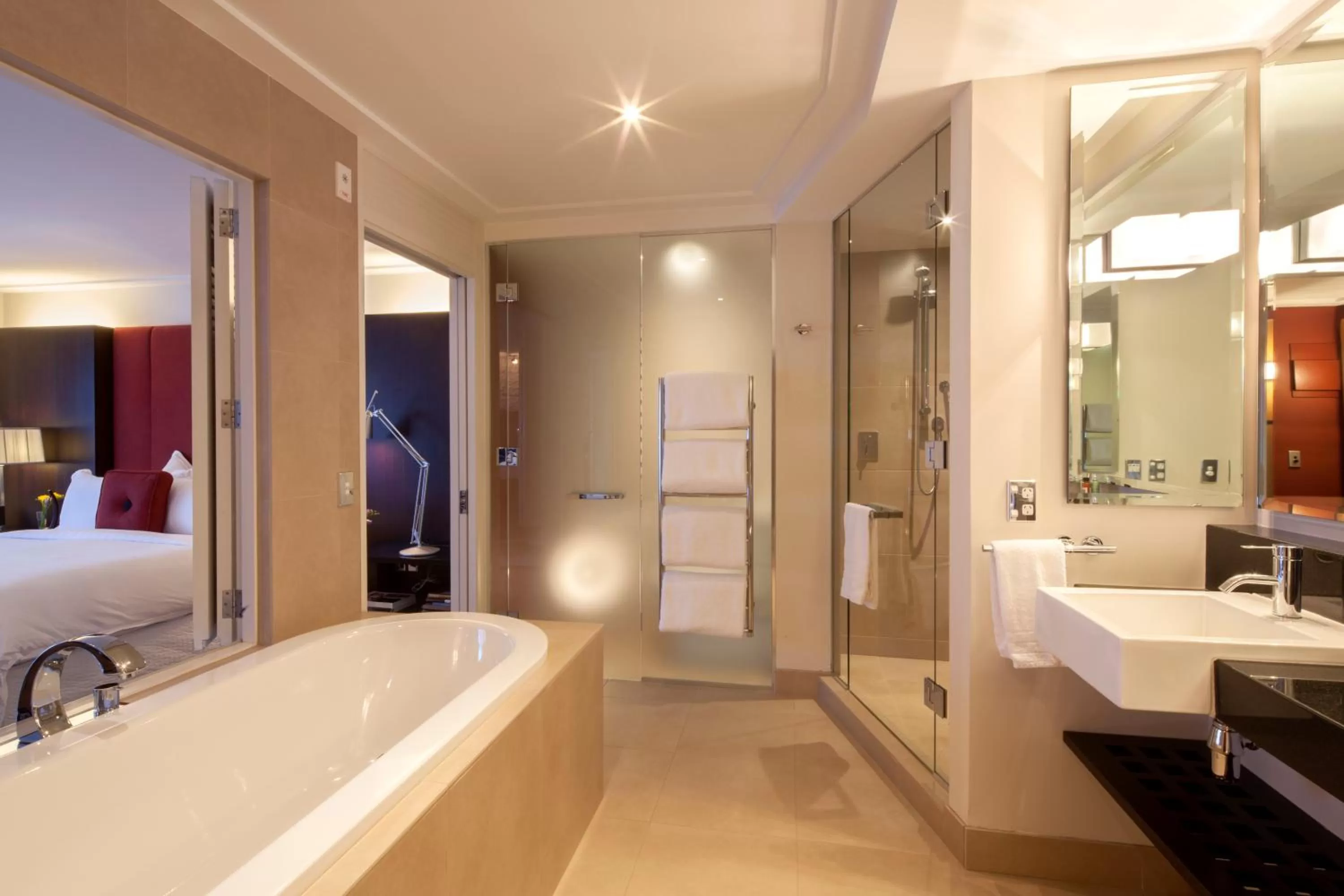 Bathroom, Bed in The Spire Hotel