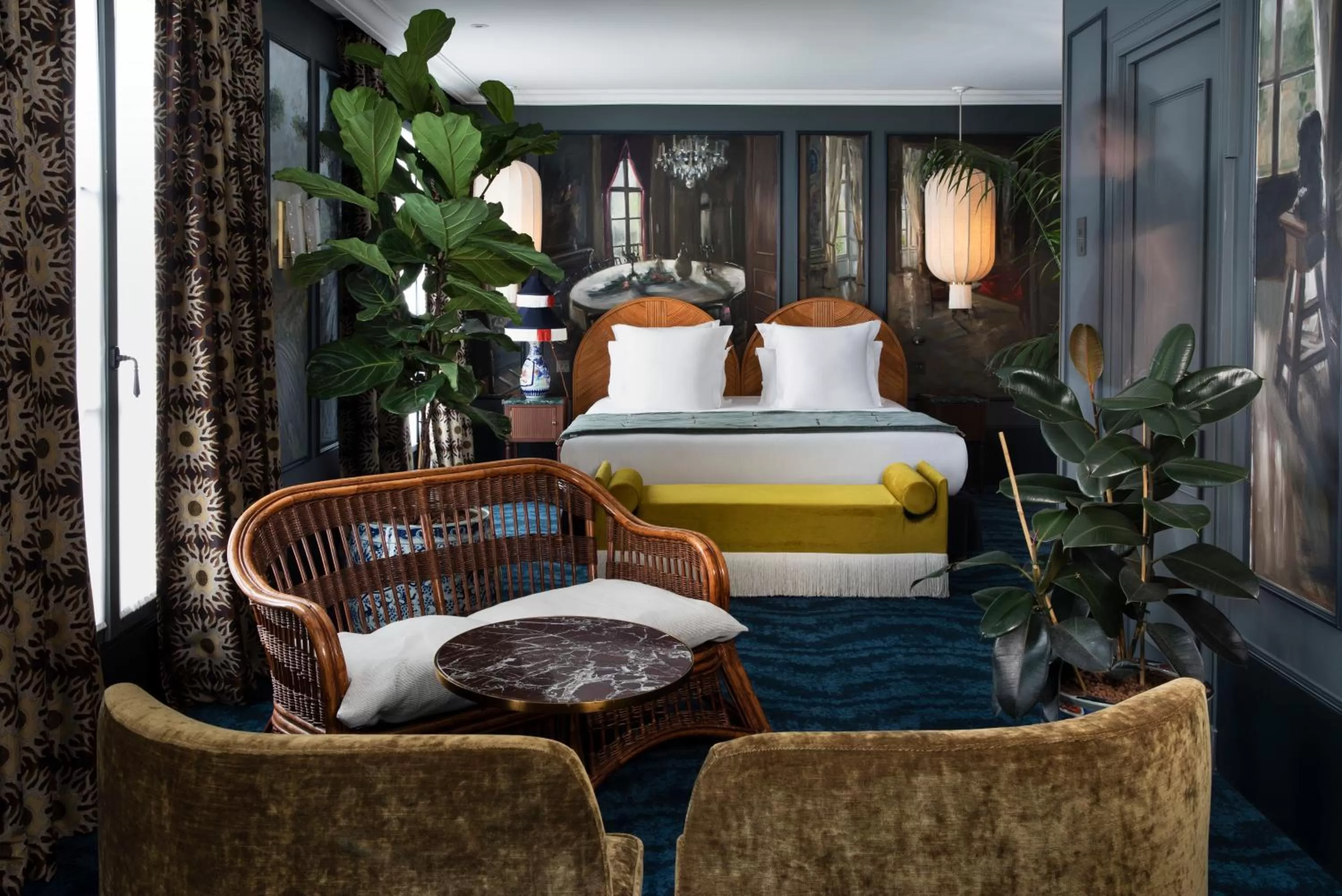 Bedroom, Bed in Hôtel Monte Cristo