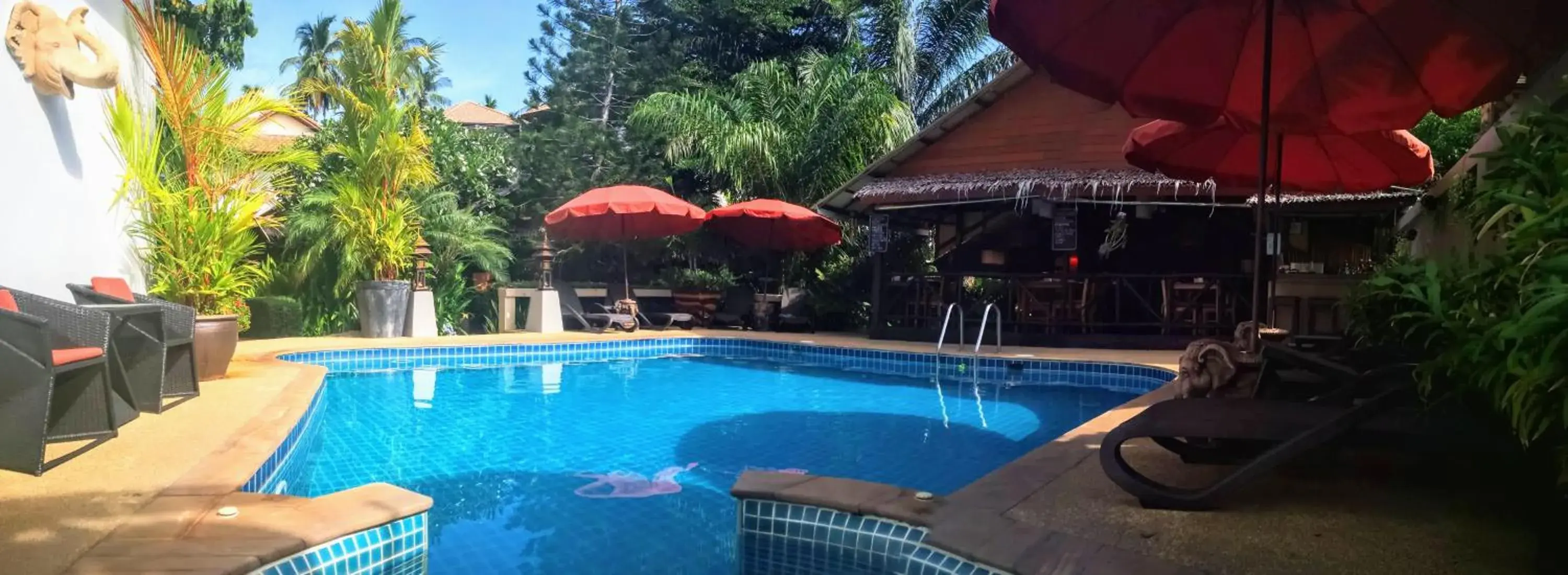 Pool view, Swimming Pool in Baan Sukreep Resort