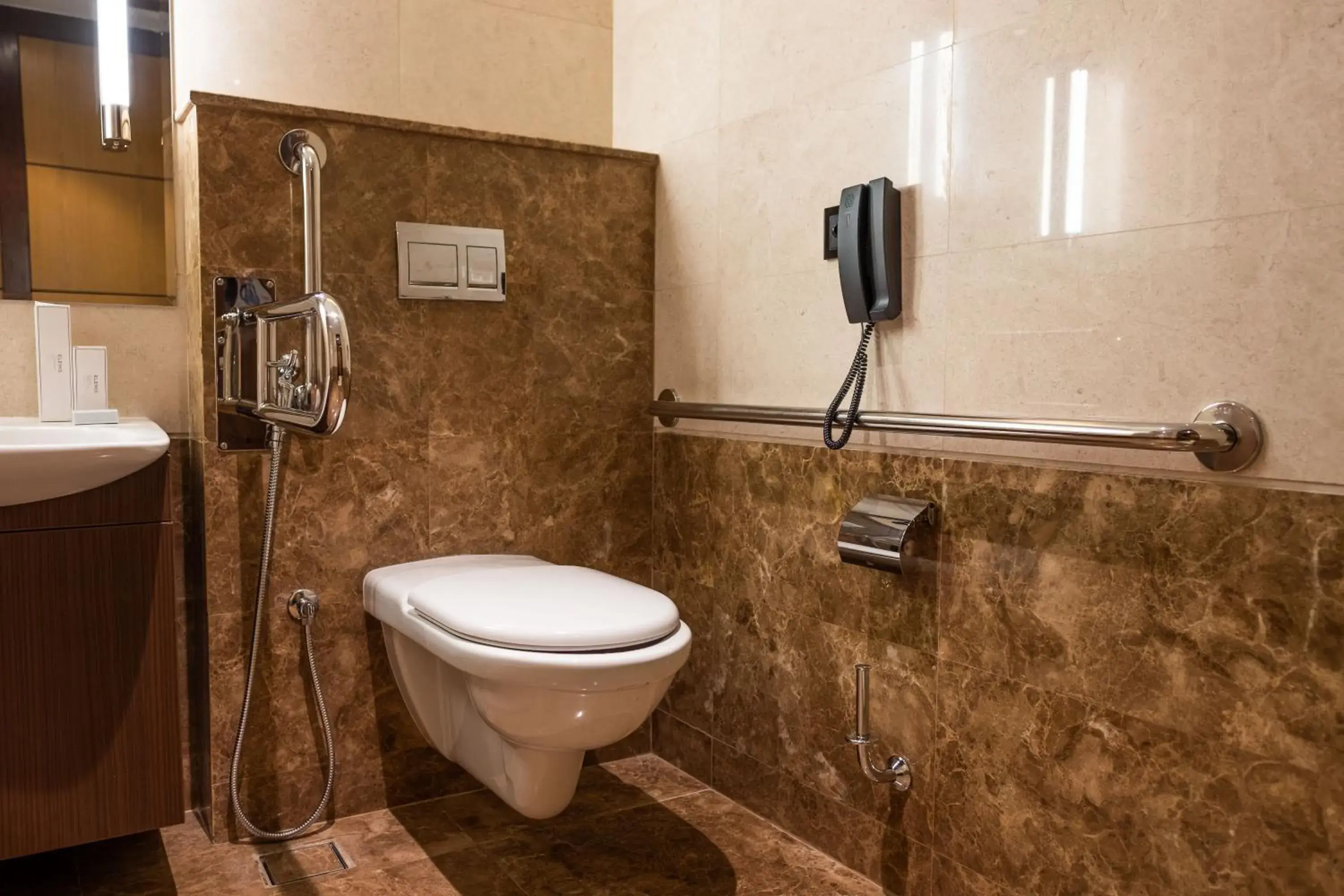 Facility for disabled guests, Bathroom in Royal Tulip Muscat