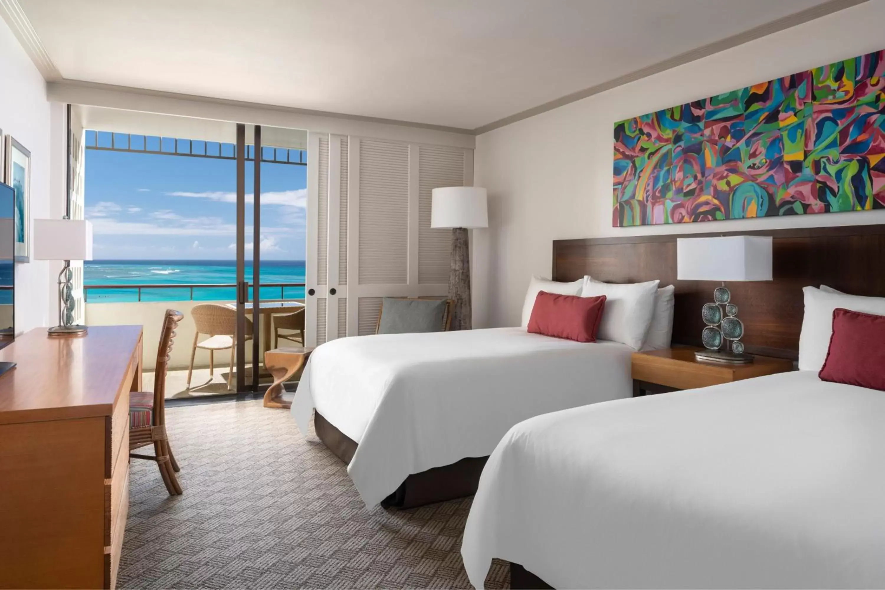 Photo of the whole room, Bed in The Royal Hawaiian, A Luxury Collection Resort, Waikiki