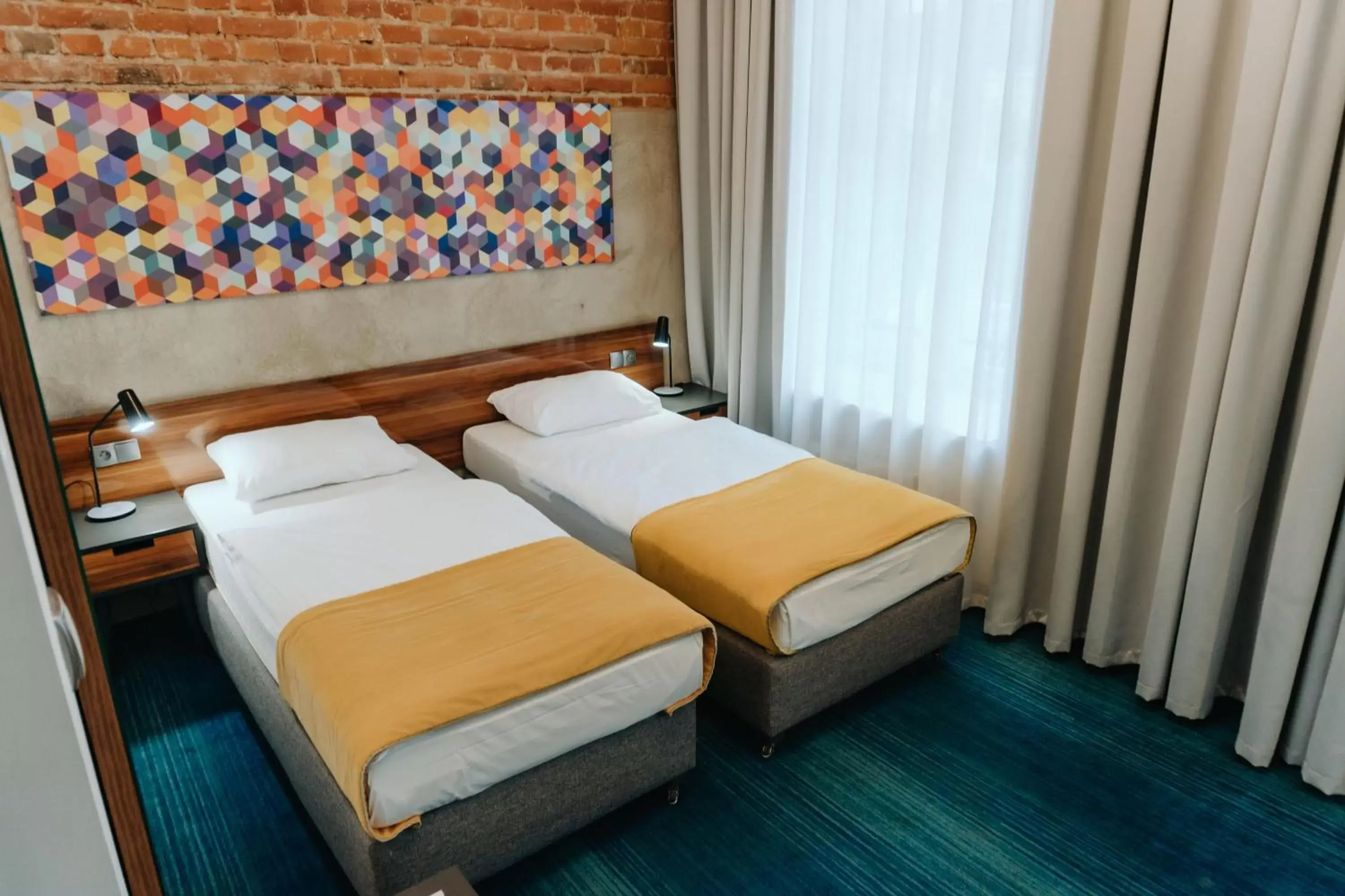 Bed in Hotel Tobaco Łódź