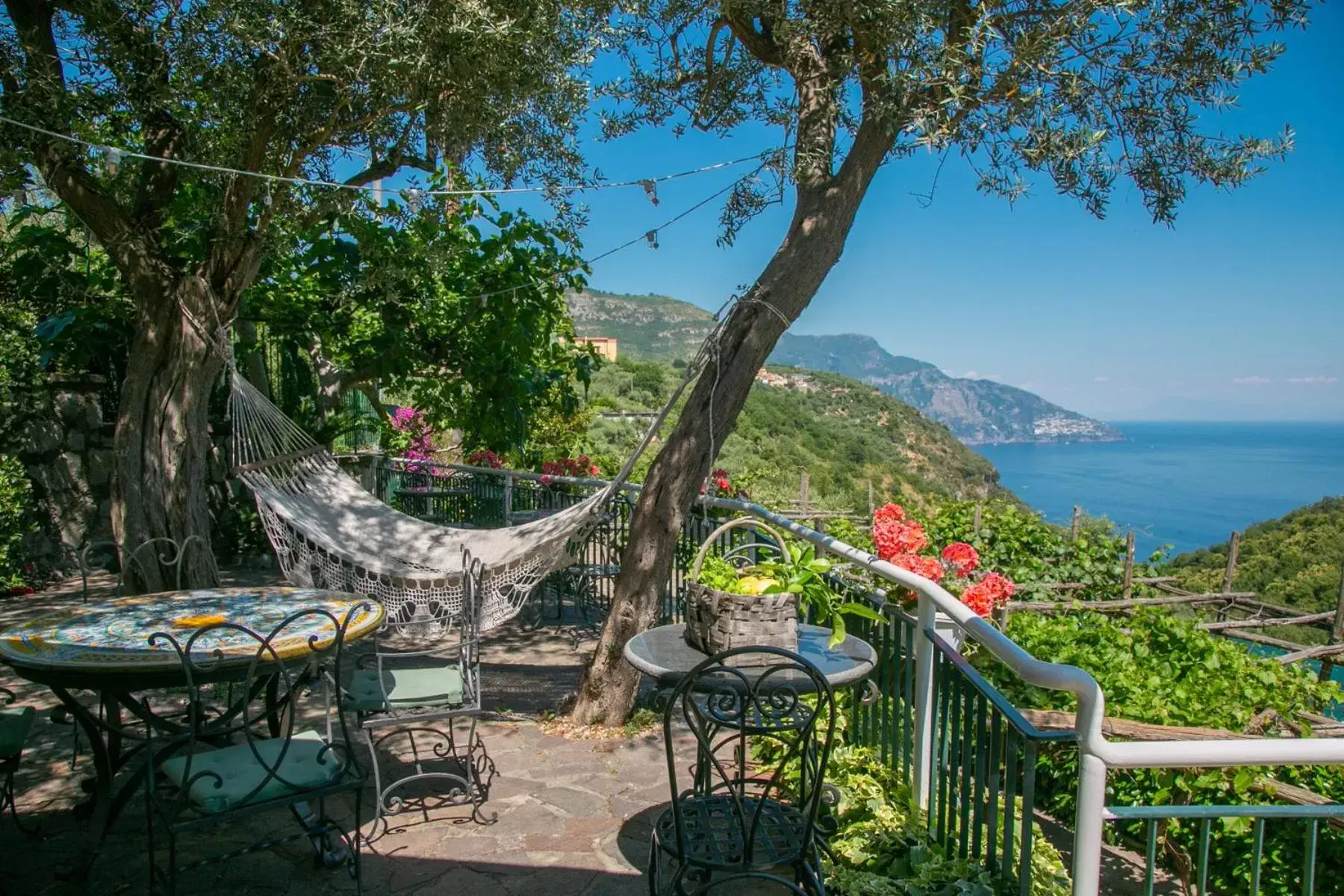 Patio in Villa Costanza sorrento B&b