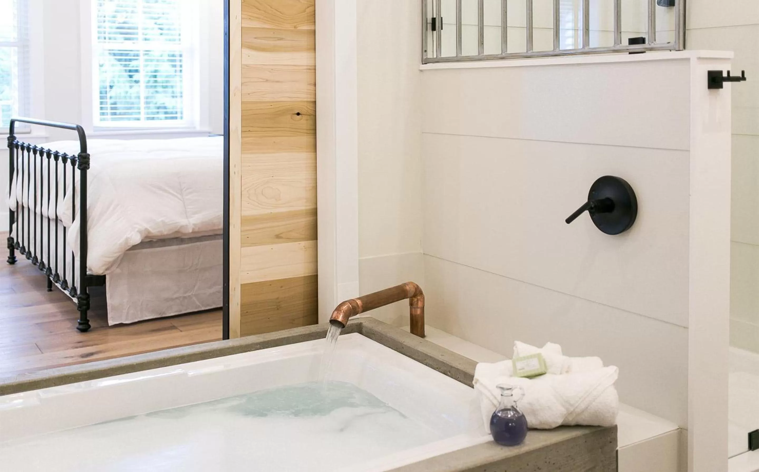 Bathroom in Farmhouse Suites by Amish Country Lodging