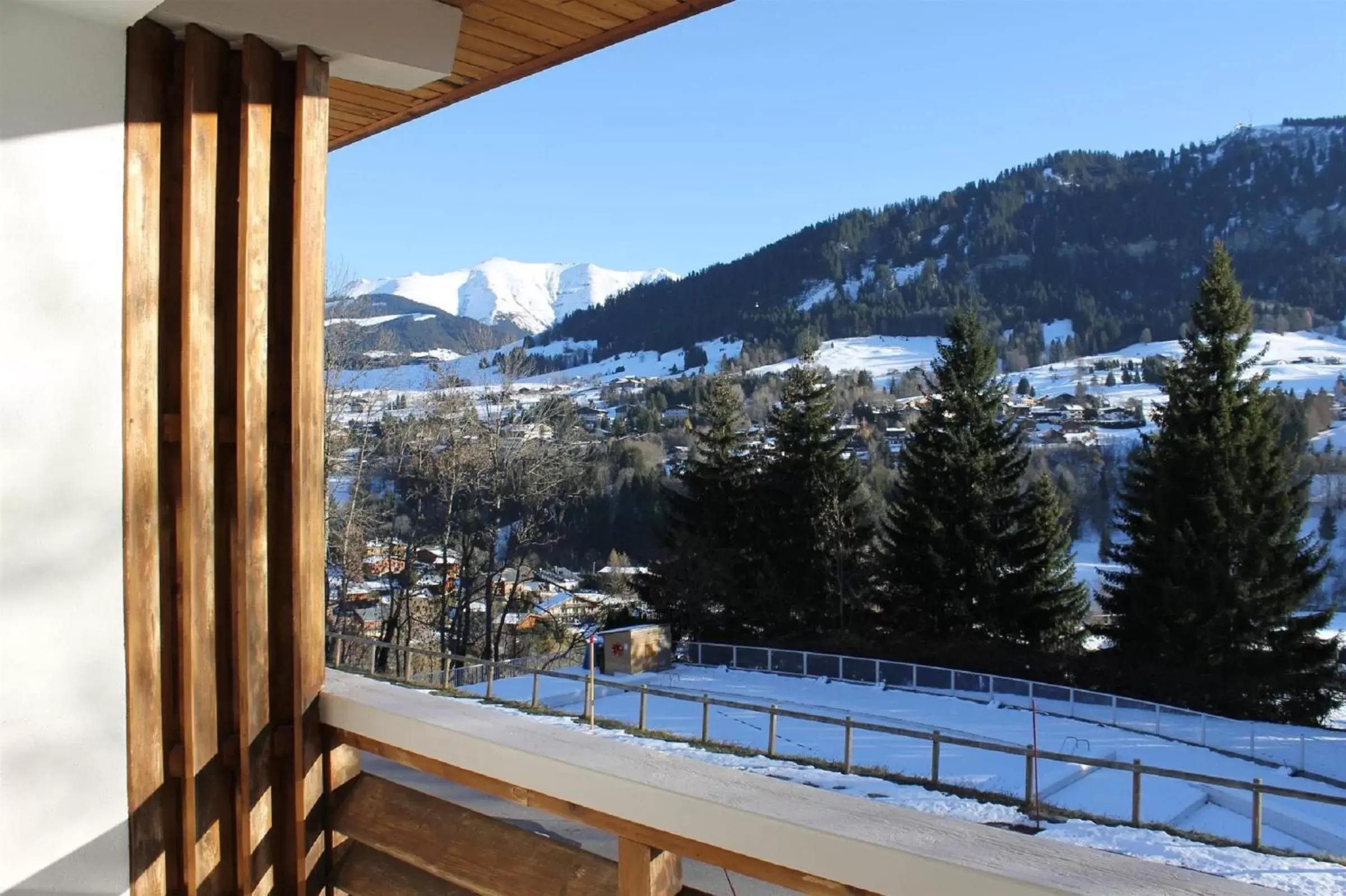 Mountain view, Pool View in Hôtel Vacances Bleues Les Chalets du Prariand