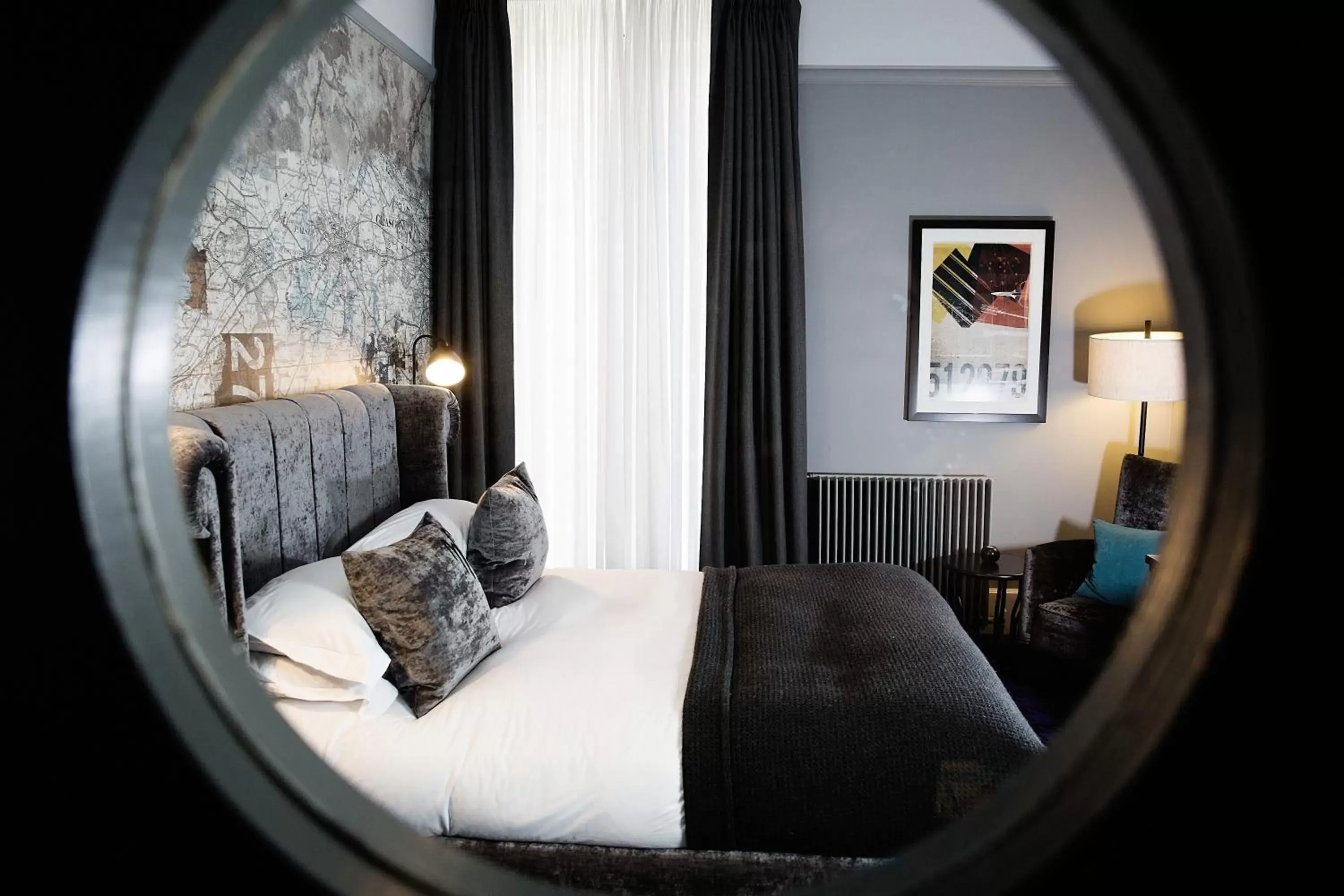 Bedroom, Bed in Malmaison Glasgow