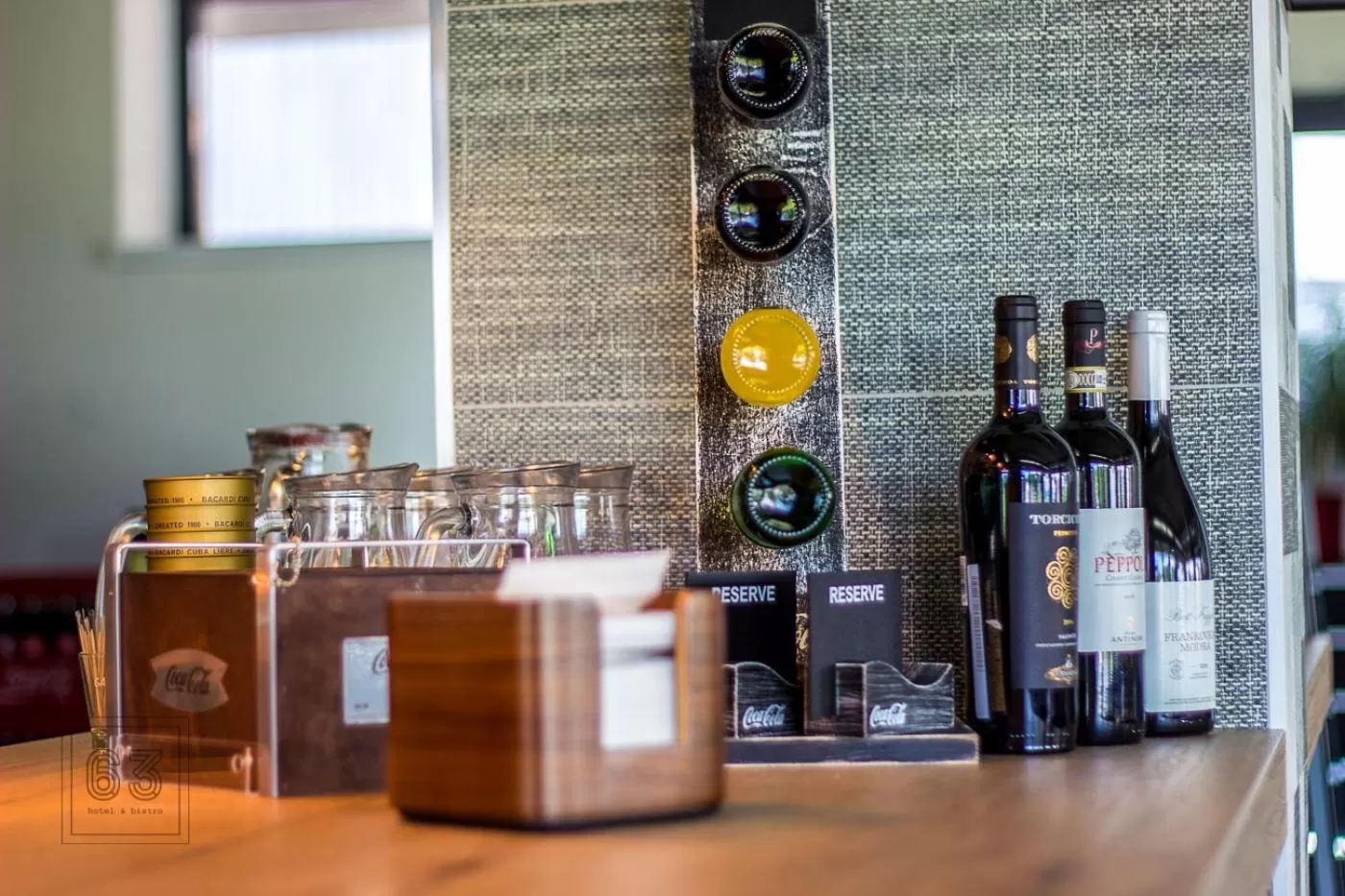 Alcoholic drinks in HOTEL 63