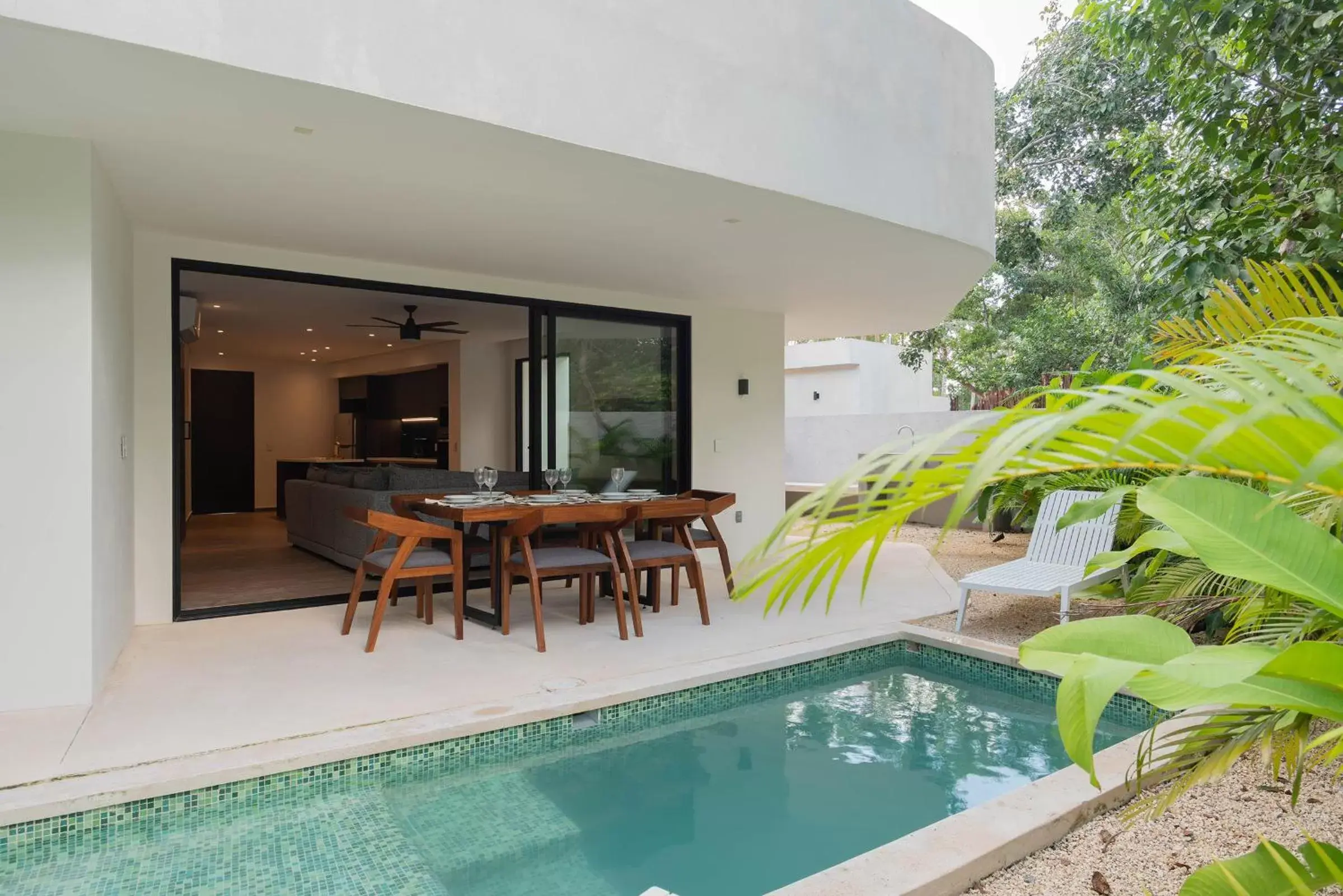 Patio, Swimming Pool in Suites at TreeTops Tulum